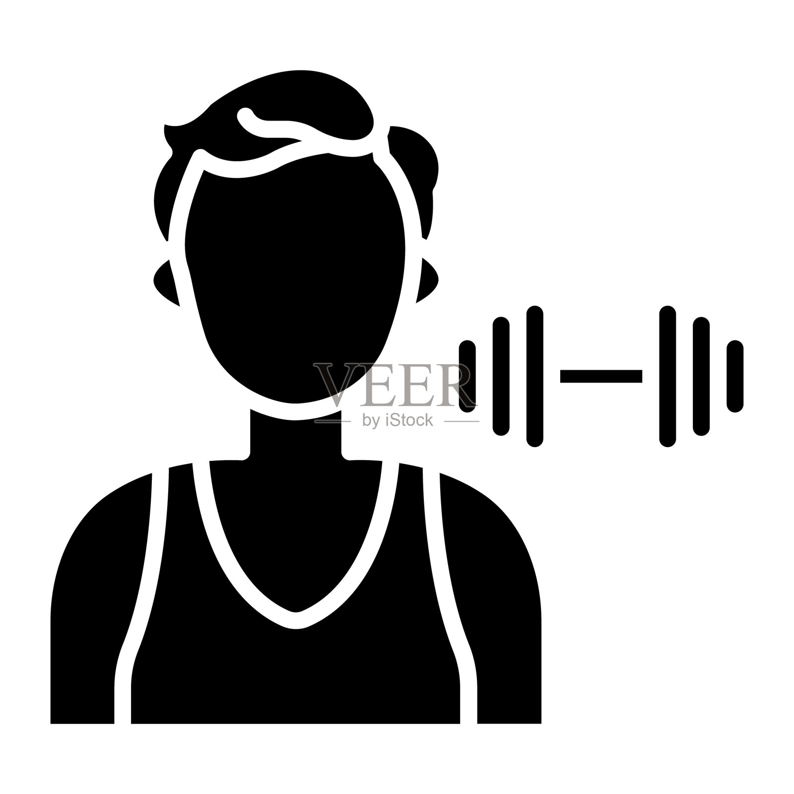 健身教练男性矢量图标插画图片素材