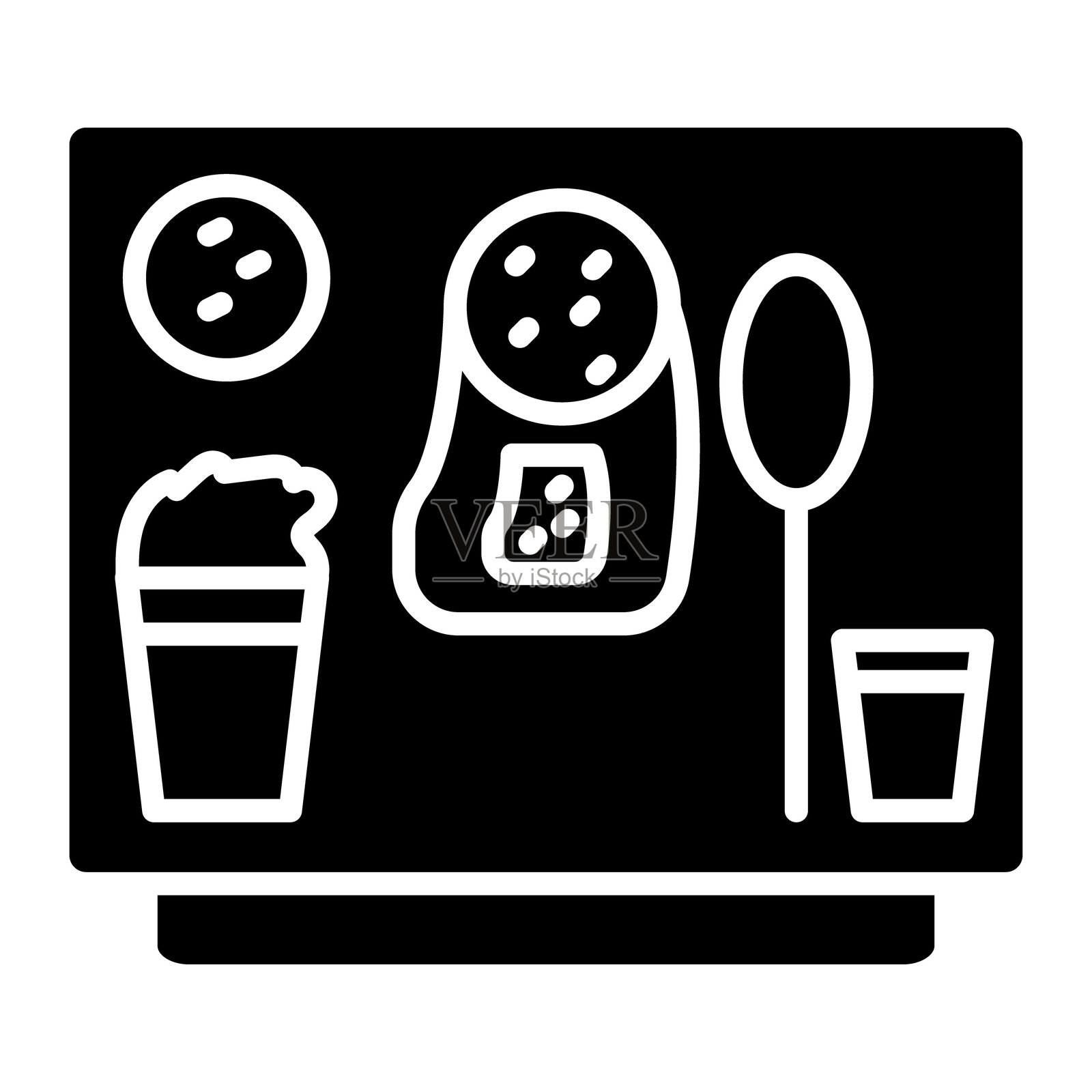 监狱食物矢量图标插画图片素材