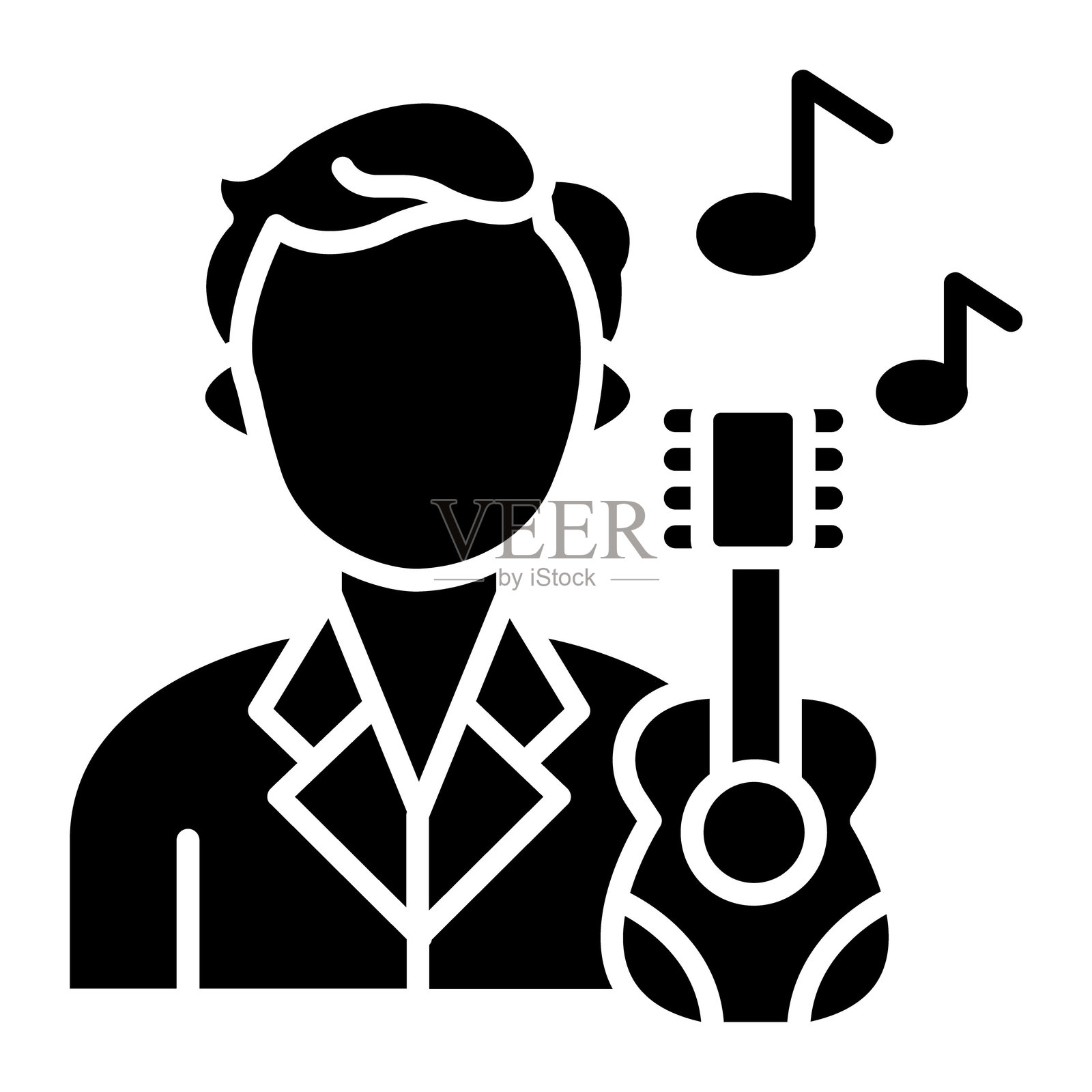 音乐人男性矢量图标插画图片素材