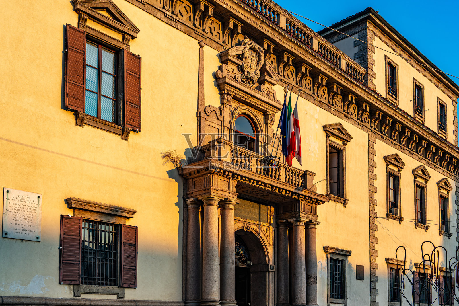 米兰市长官邸和司法宫，意大利米兰照片摄影图片