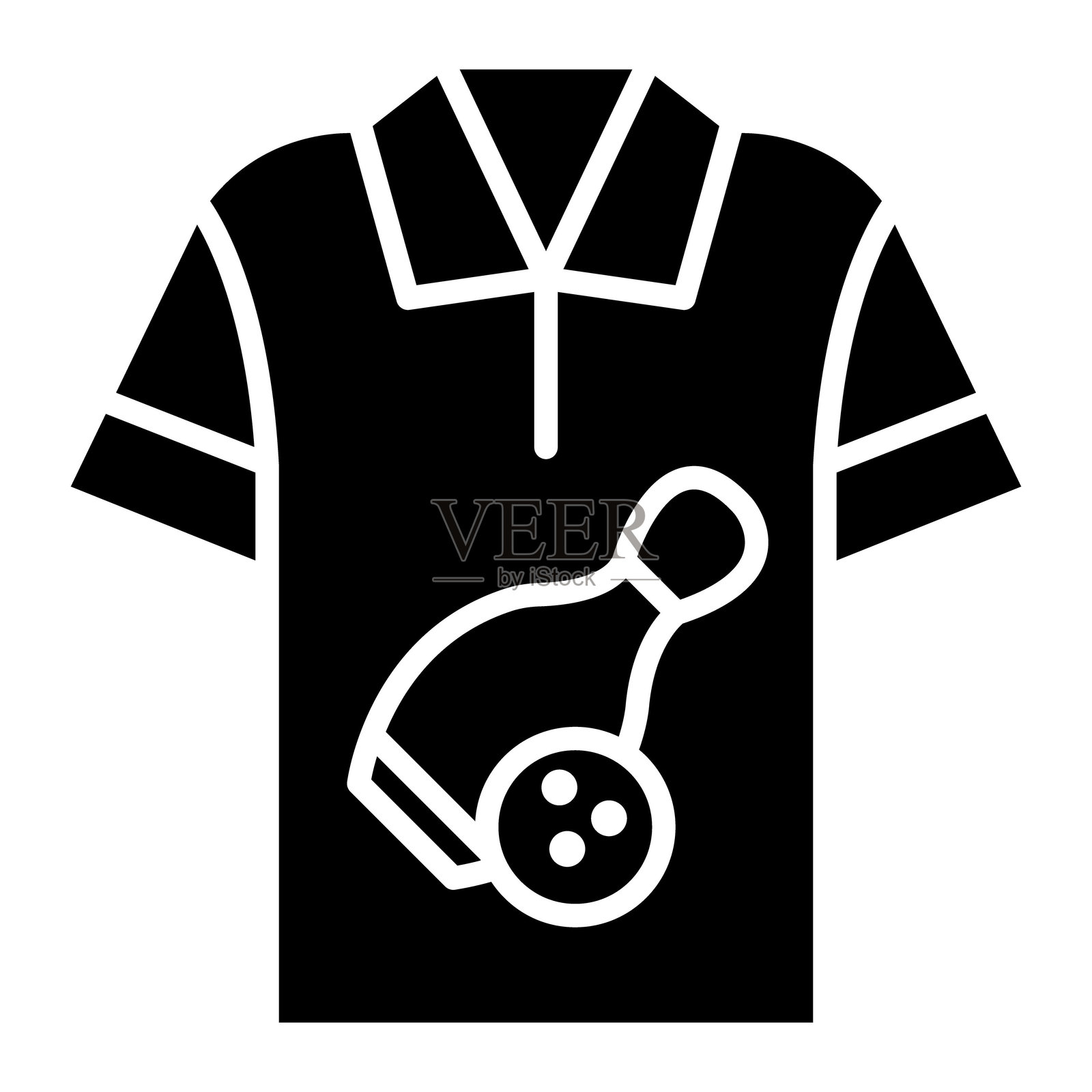 保龄球衫矢量图标插画图片素材