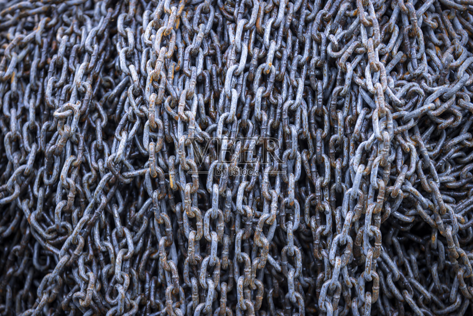 锈迹斑斑的沉重铁链纹理特写背景照片摄影图片