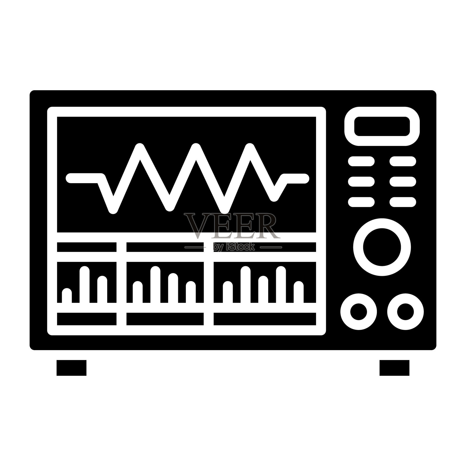 波形发生器矢量图标插画图片素材