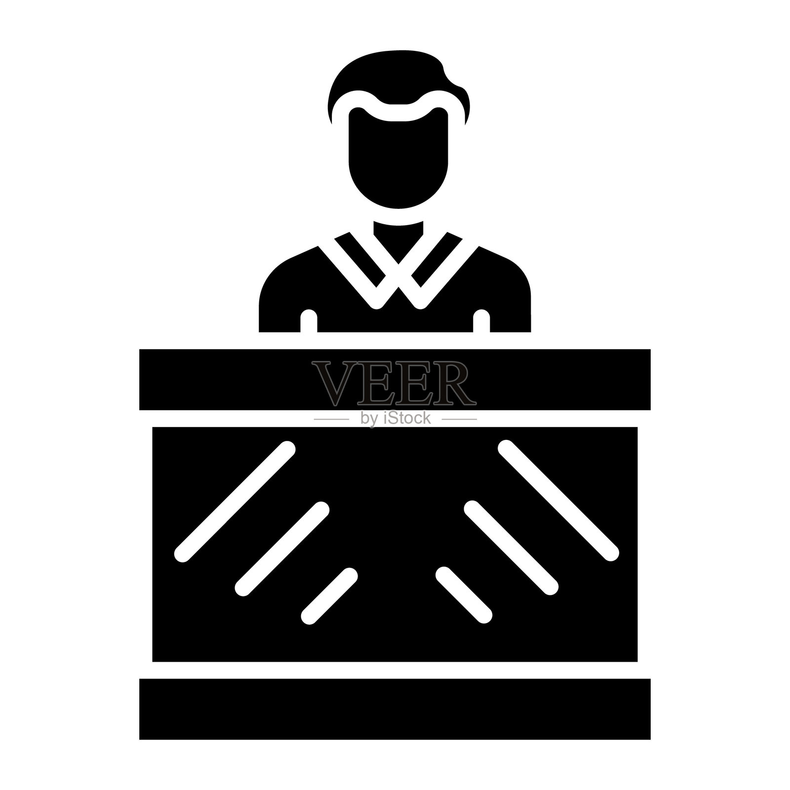 投诉台矢量图标插画图片素材