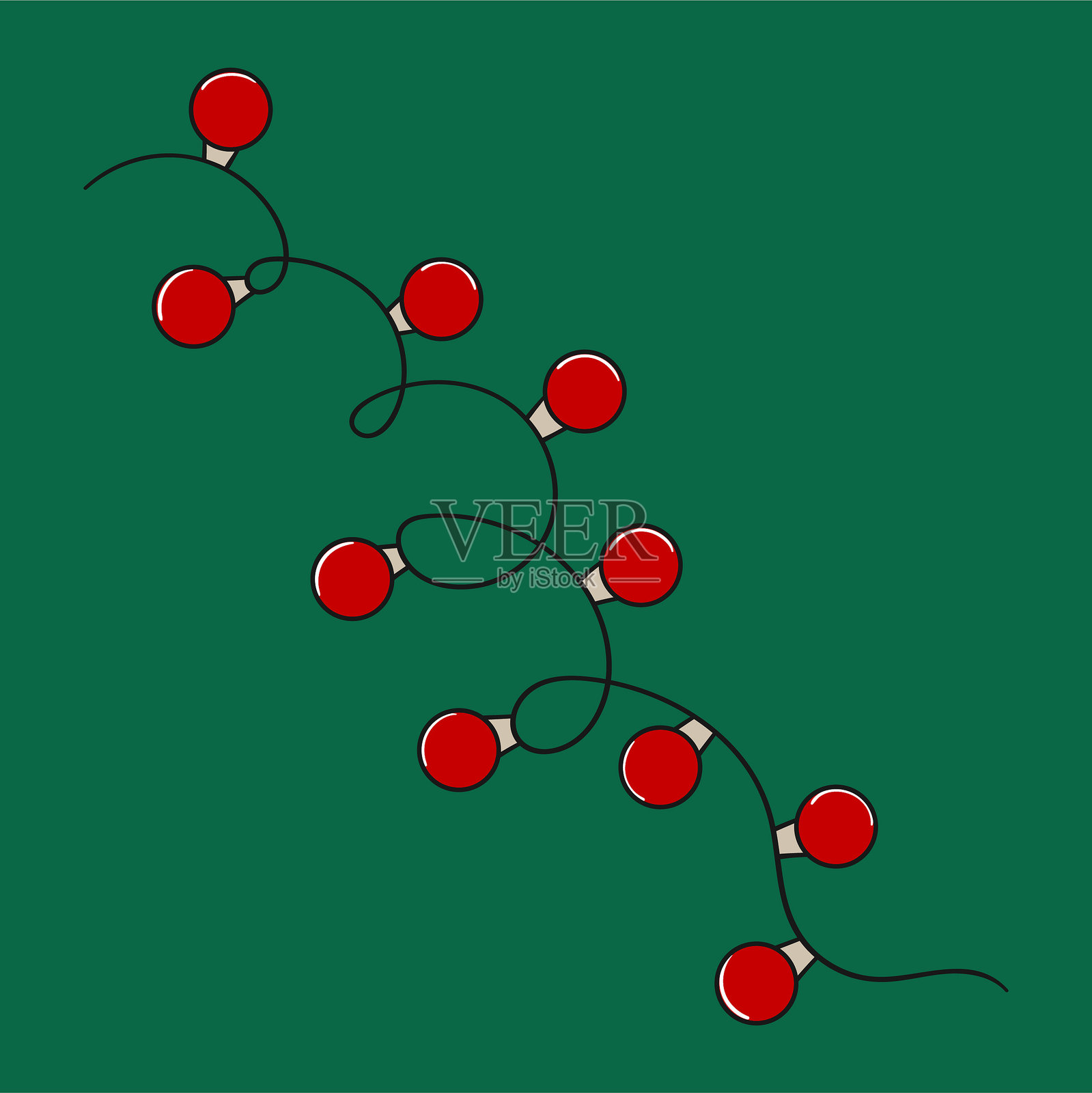 圣诞节图标。明信片、传单、横幅设计插画图片素材