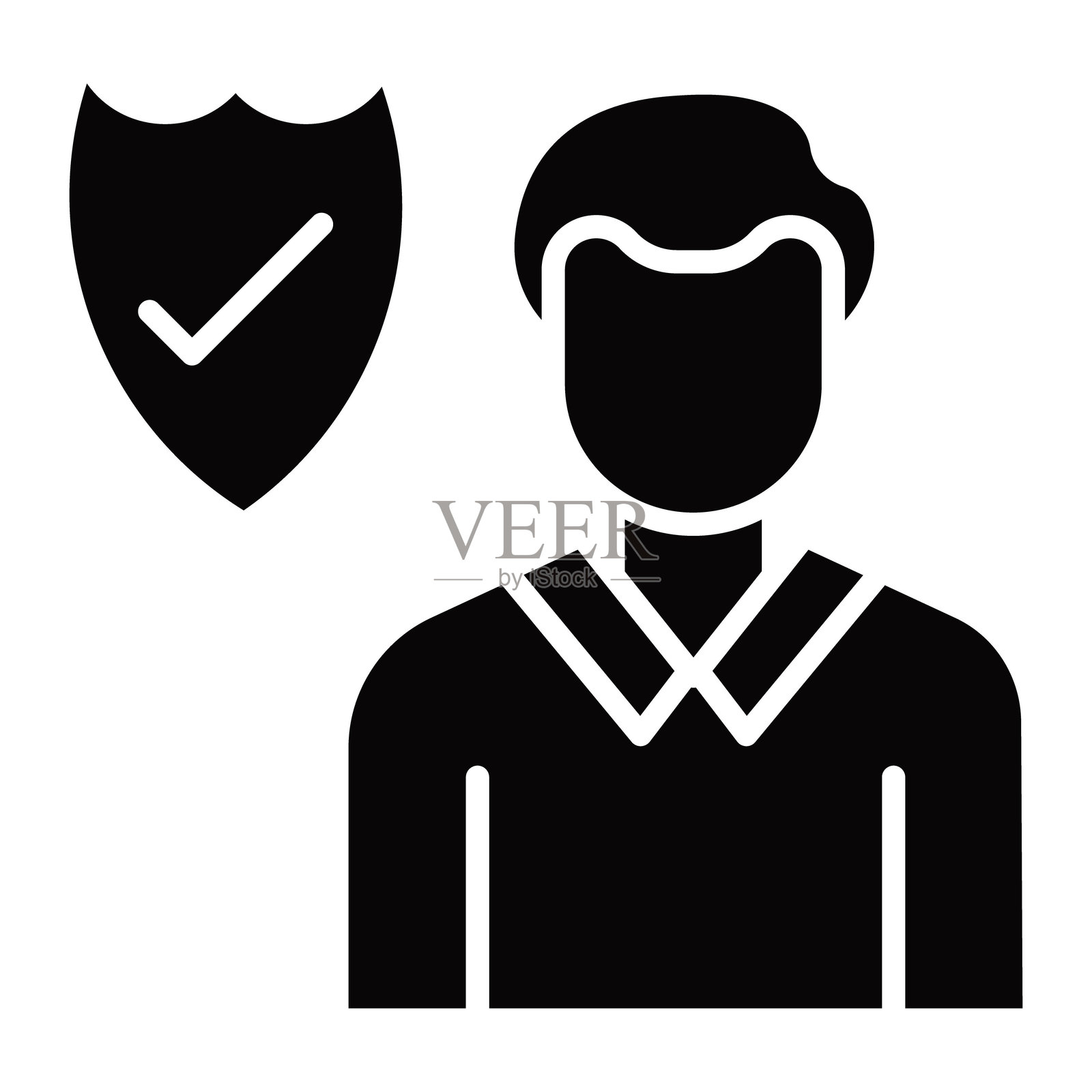 员工保护矢量图标插画图片素材