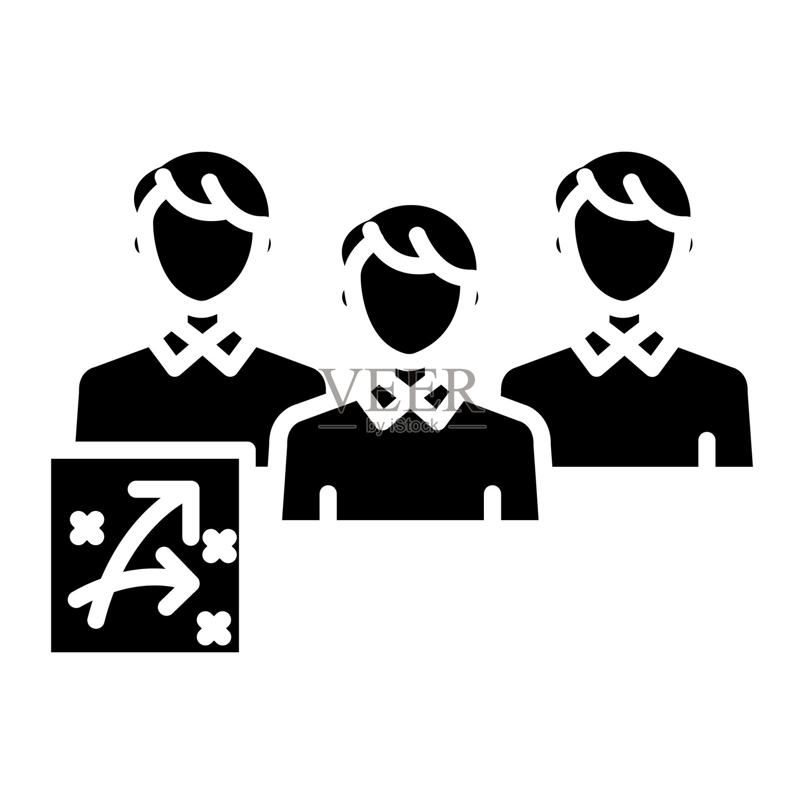 战术小队矢量图标插画图片素材