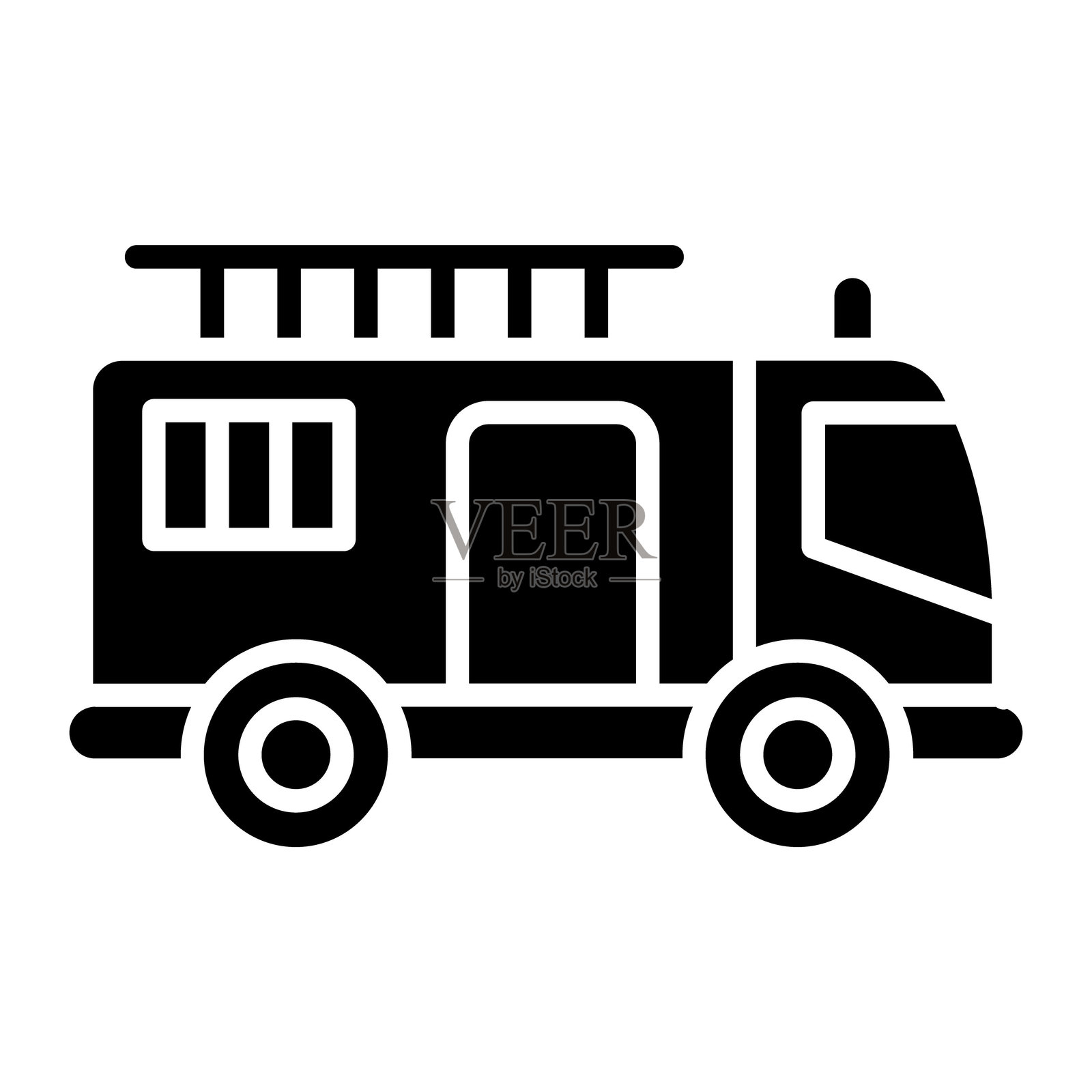 消防车矢量图标插画图片素材