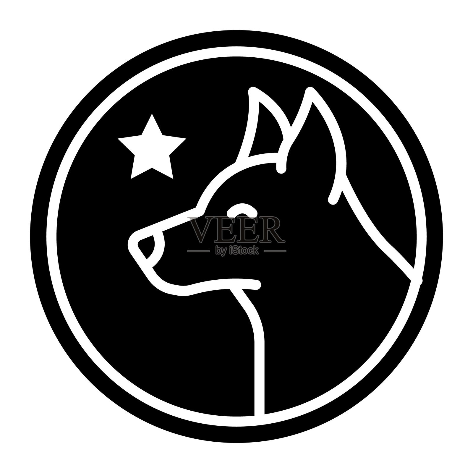 警犬单位矢量图标插画图片素材