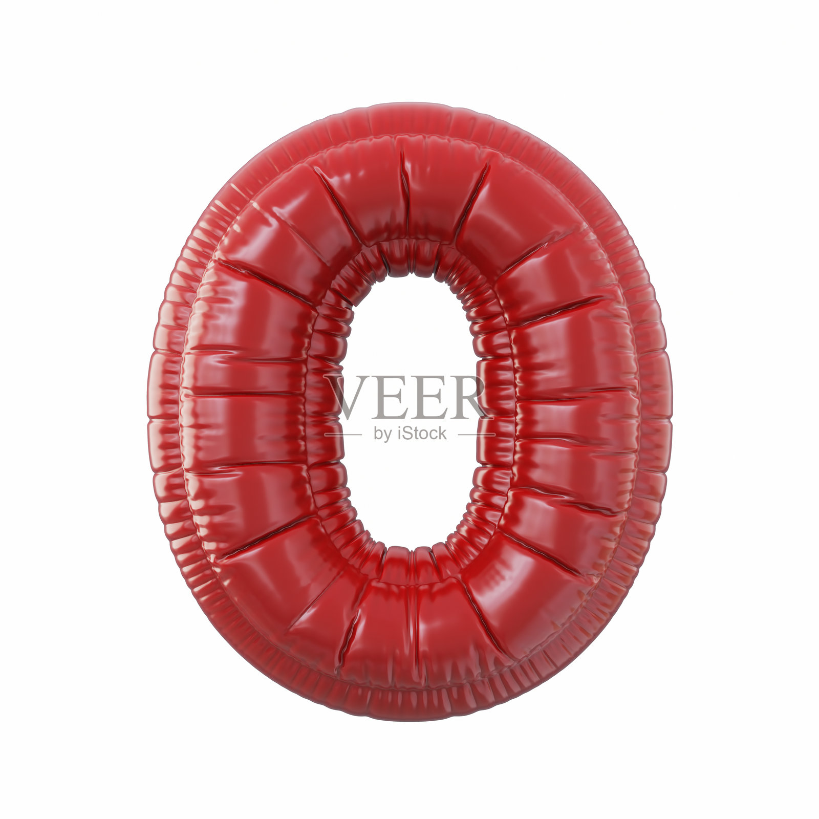 数字0气球，白色背景上孤立照片摄影图片