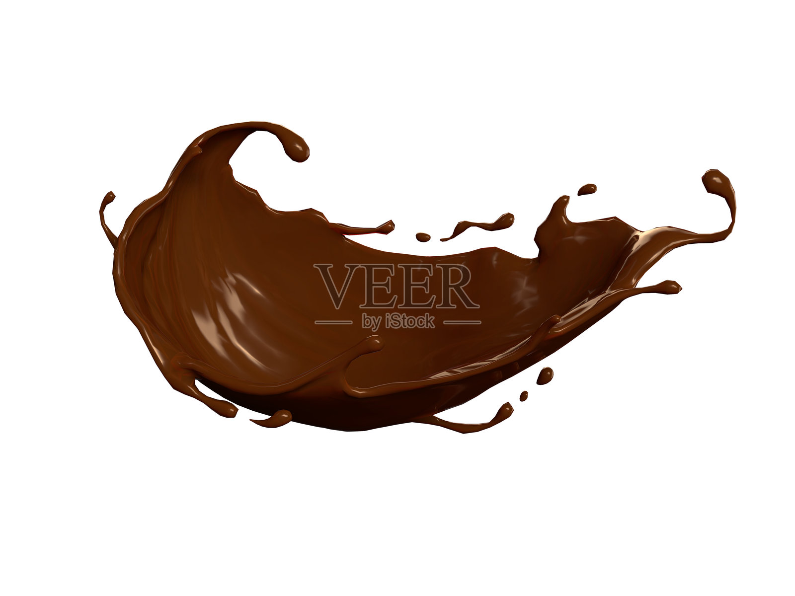 融化巧克力的3D插画照片摄影图片