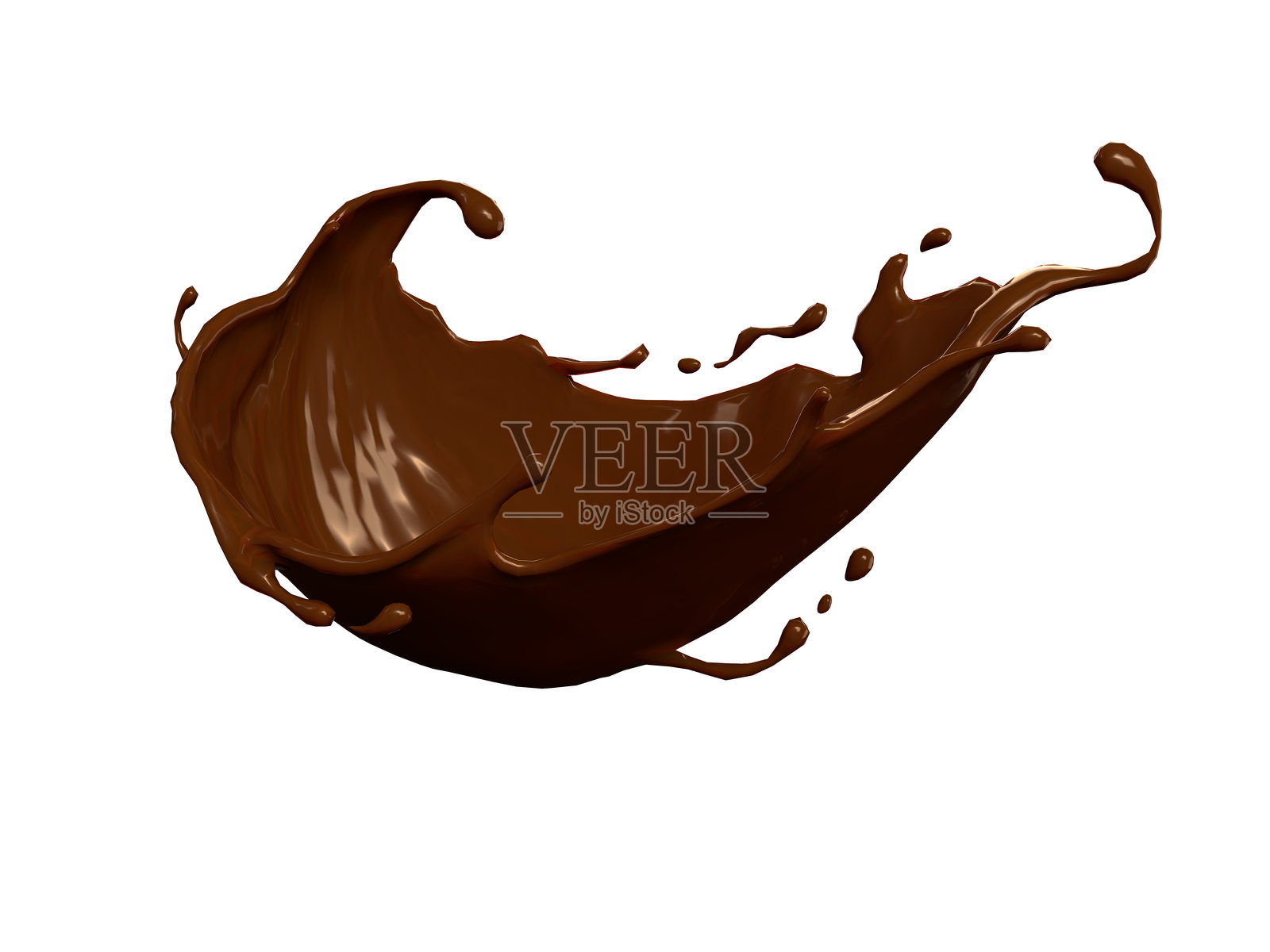 融化的巧克力3D插画照片摄影图片