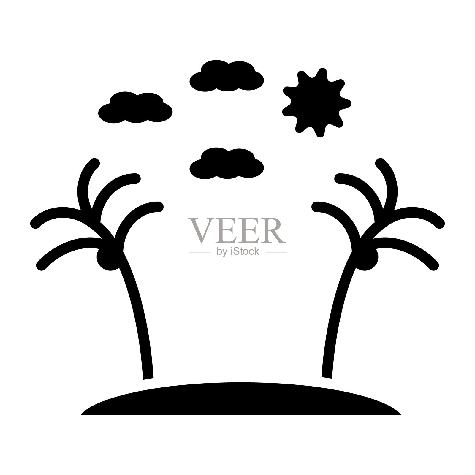 棕榈树矢量图标插画图片素材