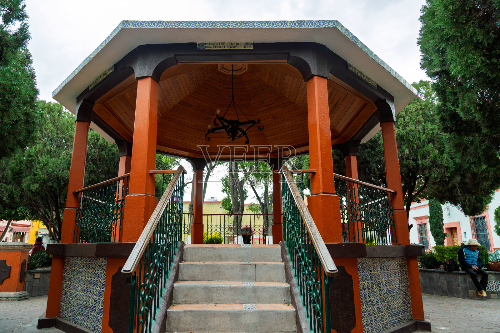 多洛雷斯伊达尔戈音乐家花园中的售货亭照片摄影图片