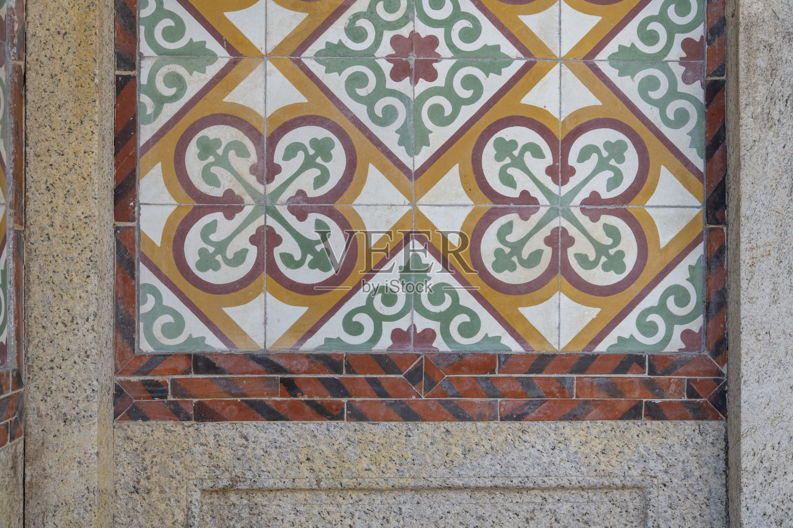 墙角装饰瓷砖图案照片摄影图片