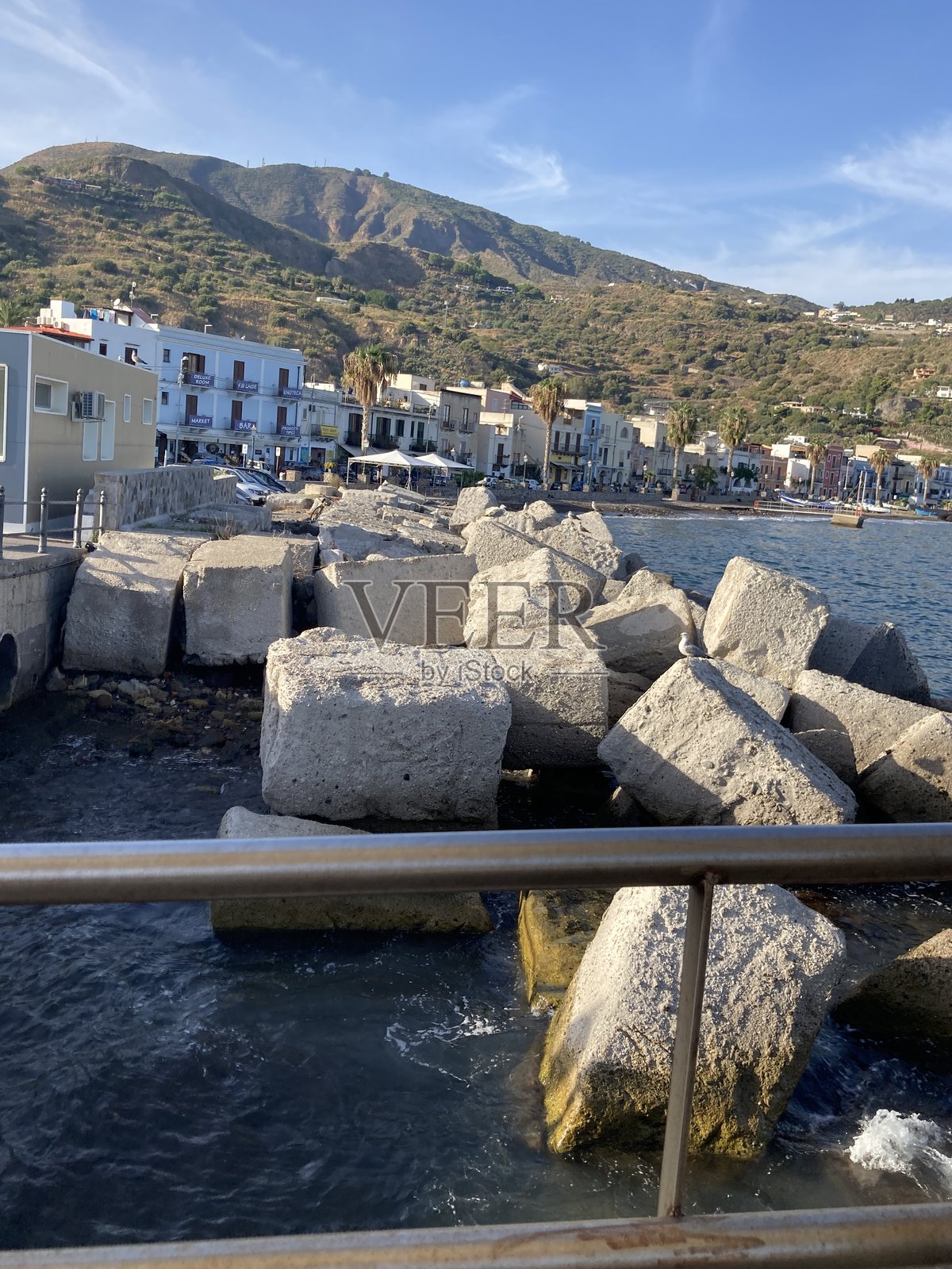 意大利西部海岸线全景照片摄影图片