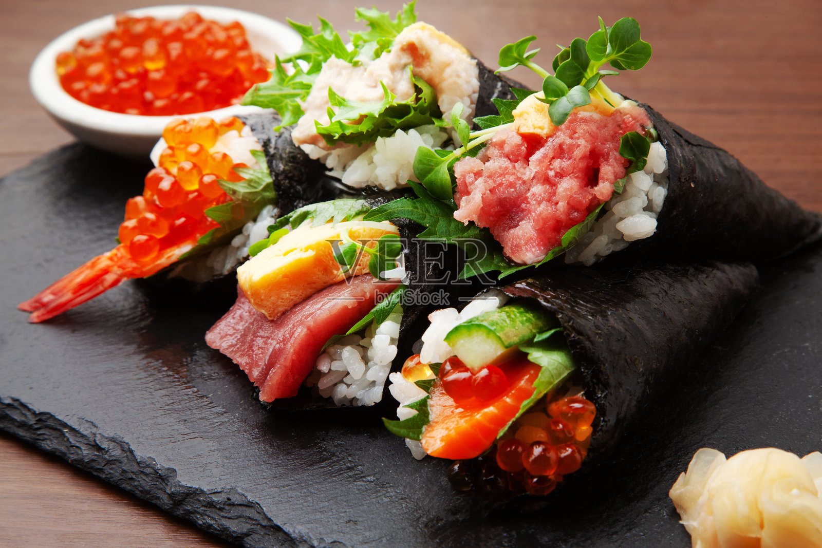 手卷寿司照片摄影图片