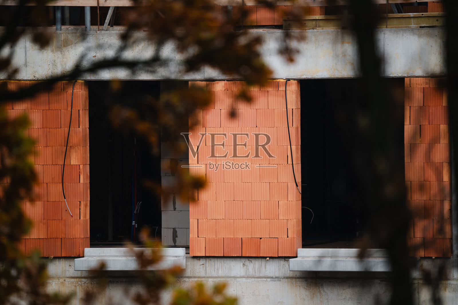 正在施工的建筑外墙照片摄影图片