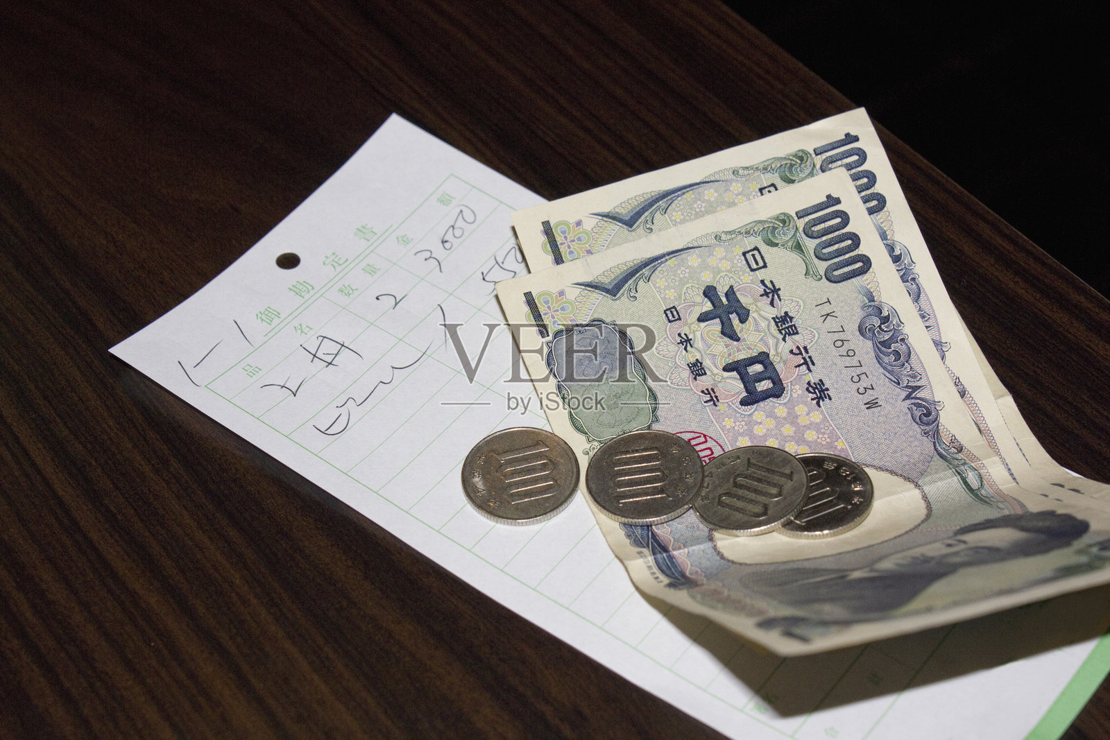 账单和付款照片摄影图片