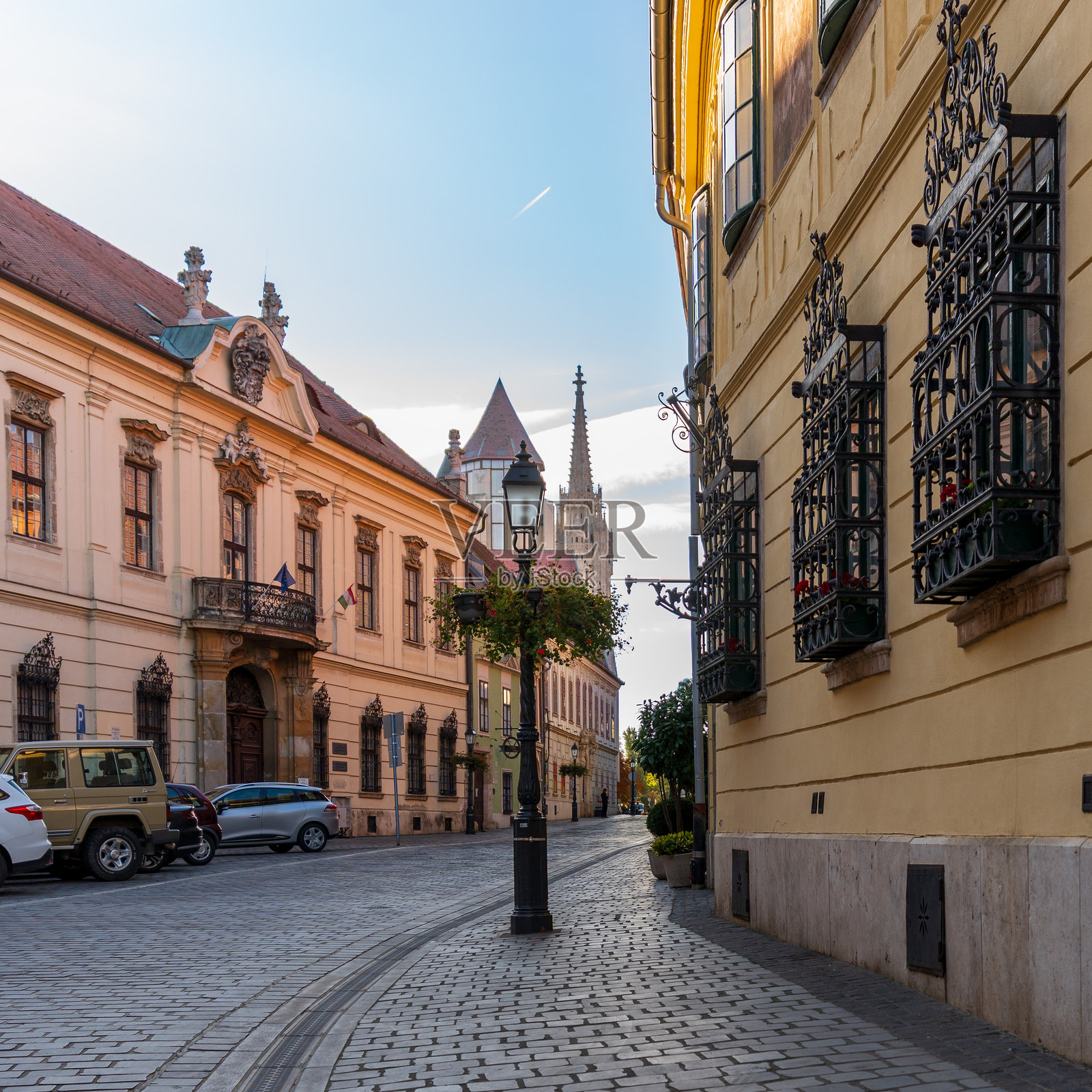 布达佩斯城堡街照片摄影图片