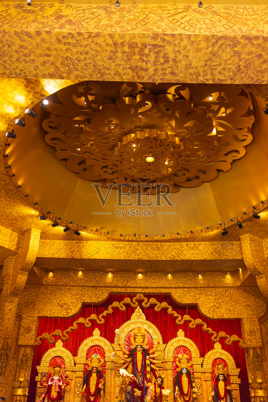 手工制作的女神杜尔迦偶像照片摄影图片