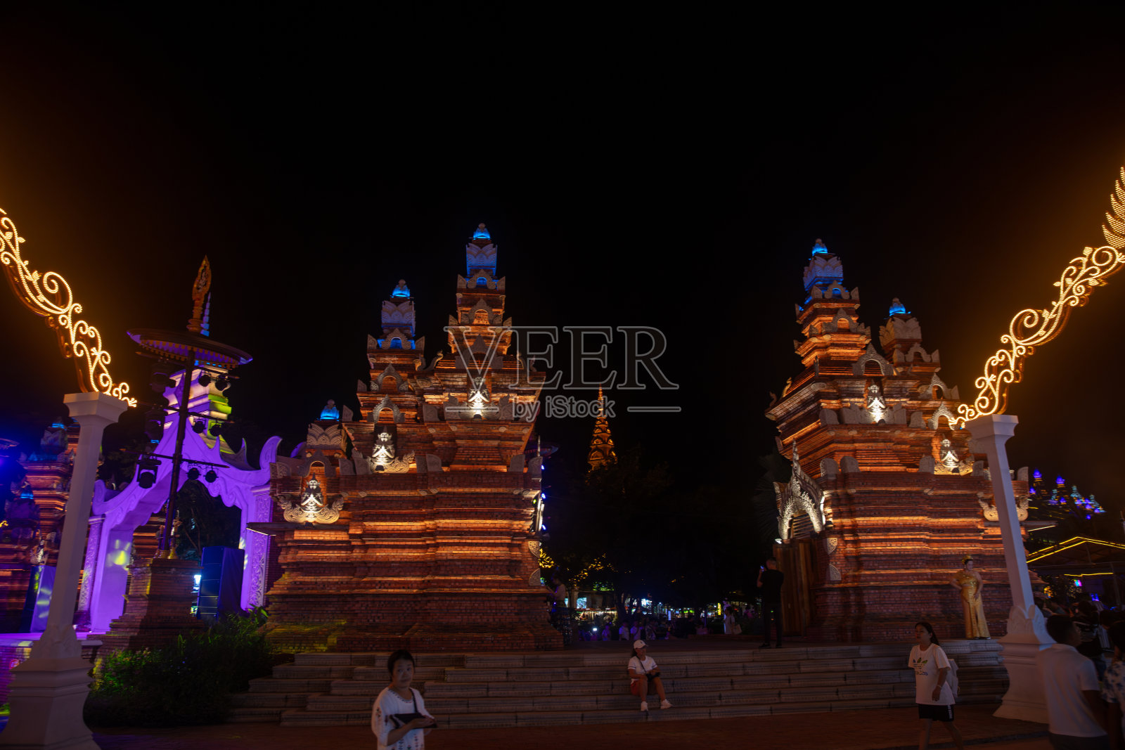 中国云南西双版纳景洪市,澜沧江照片摄影图片