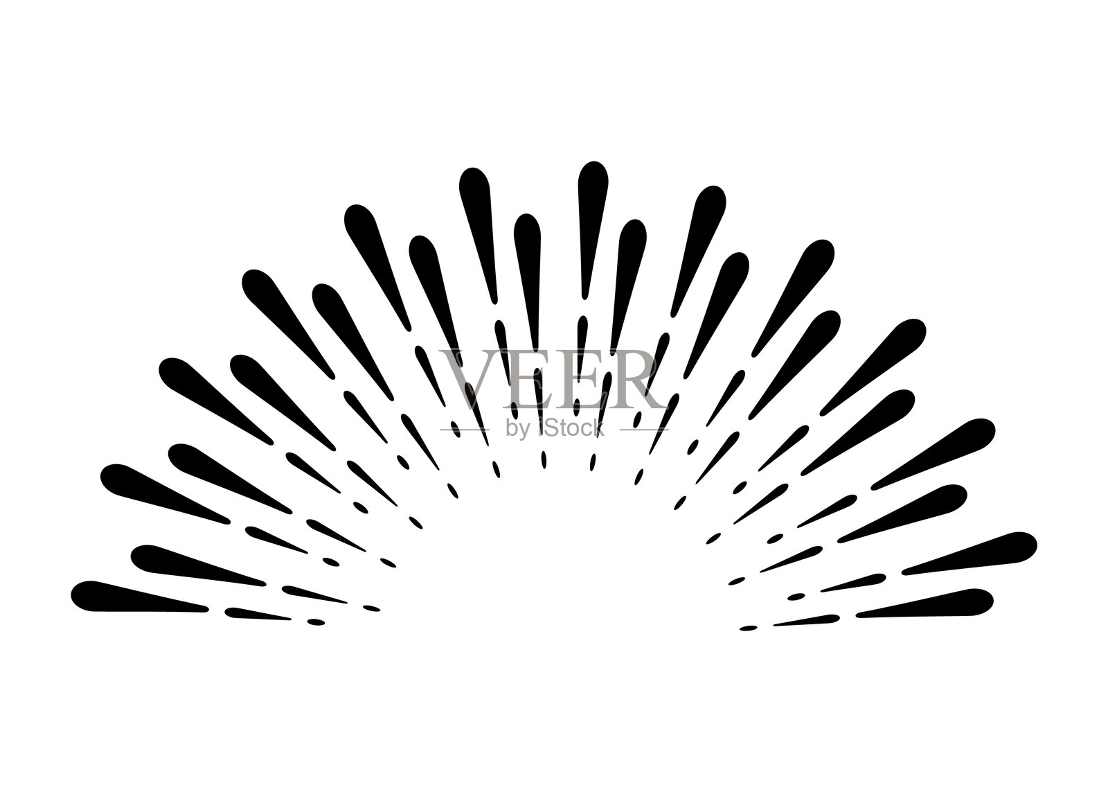 太阳光芒烟花爆炸，爆裂或光线，线性绘画。矢量潮流手绘复古孤立设计元素插画图片素材