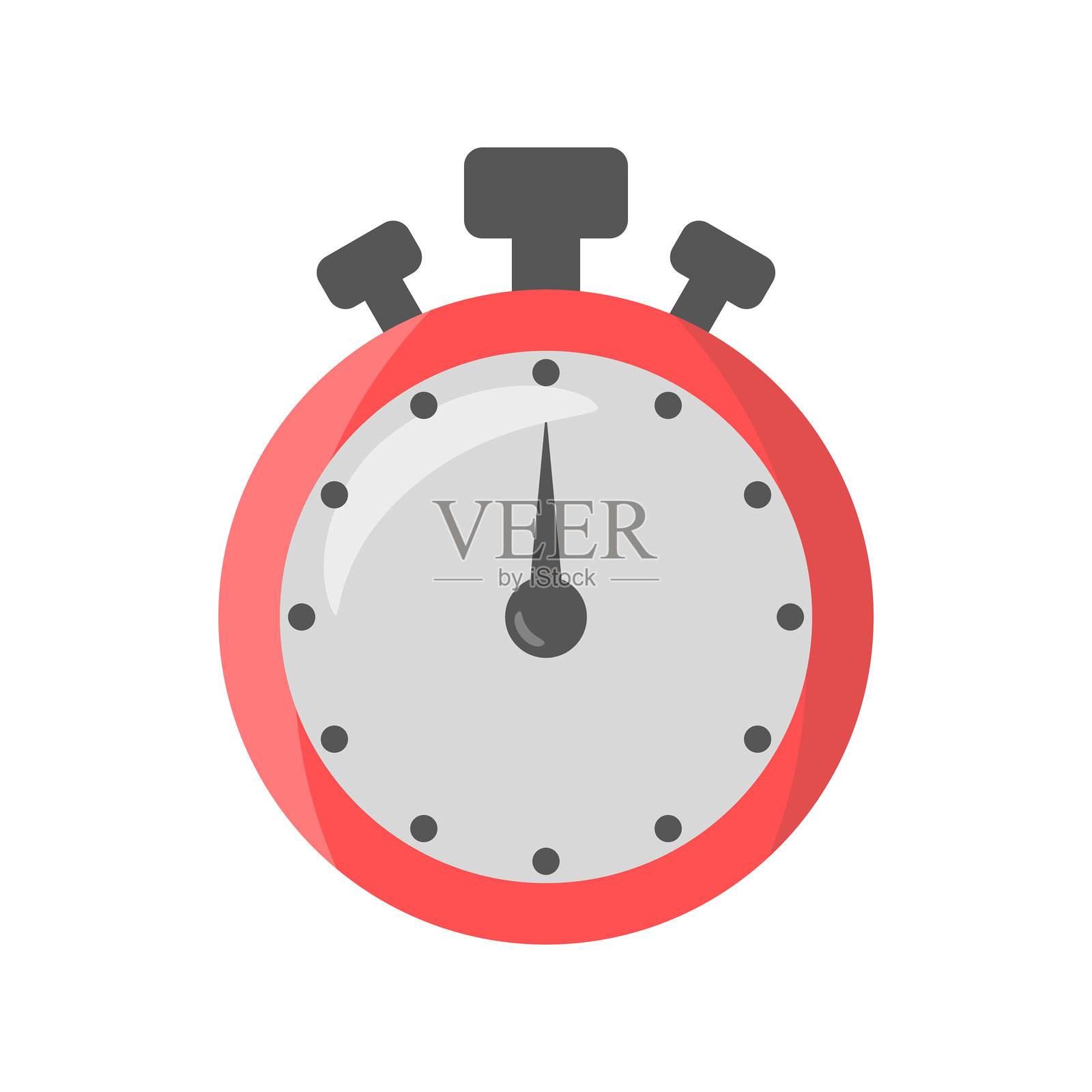 秒表图标，孤立在白色背景上插画图片素材