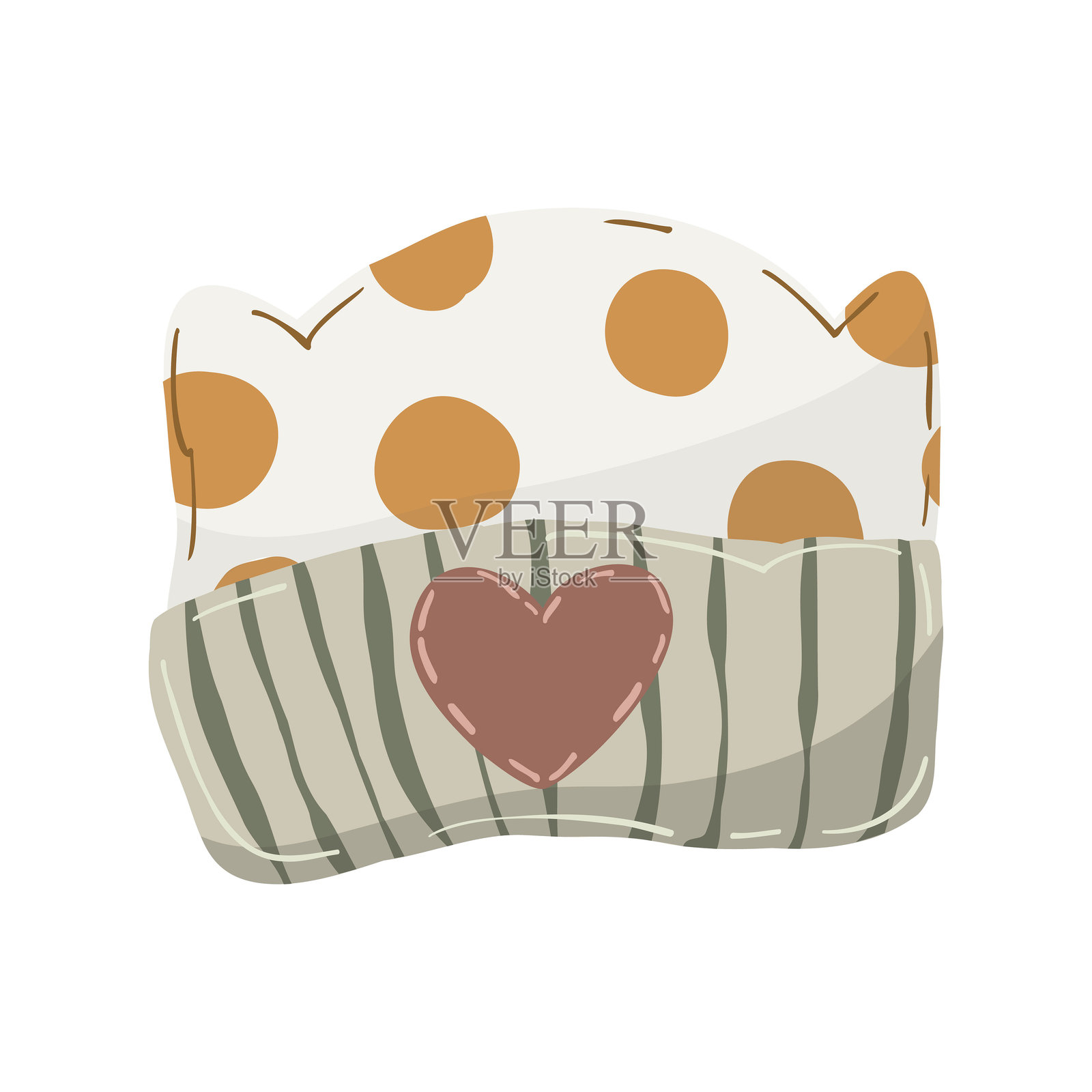 波西米亚风格婴儿房套装，包含衣物、配饰和玩具，手绘插画插画图片素材