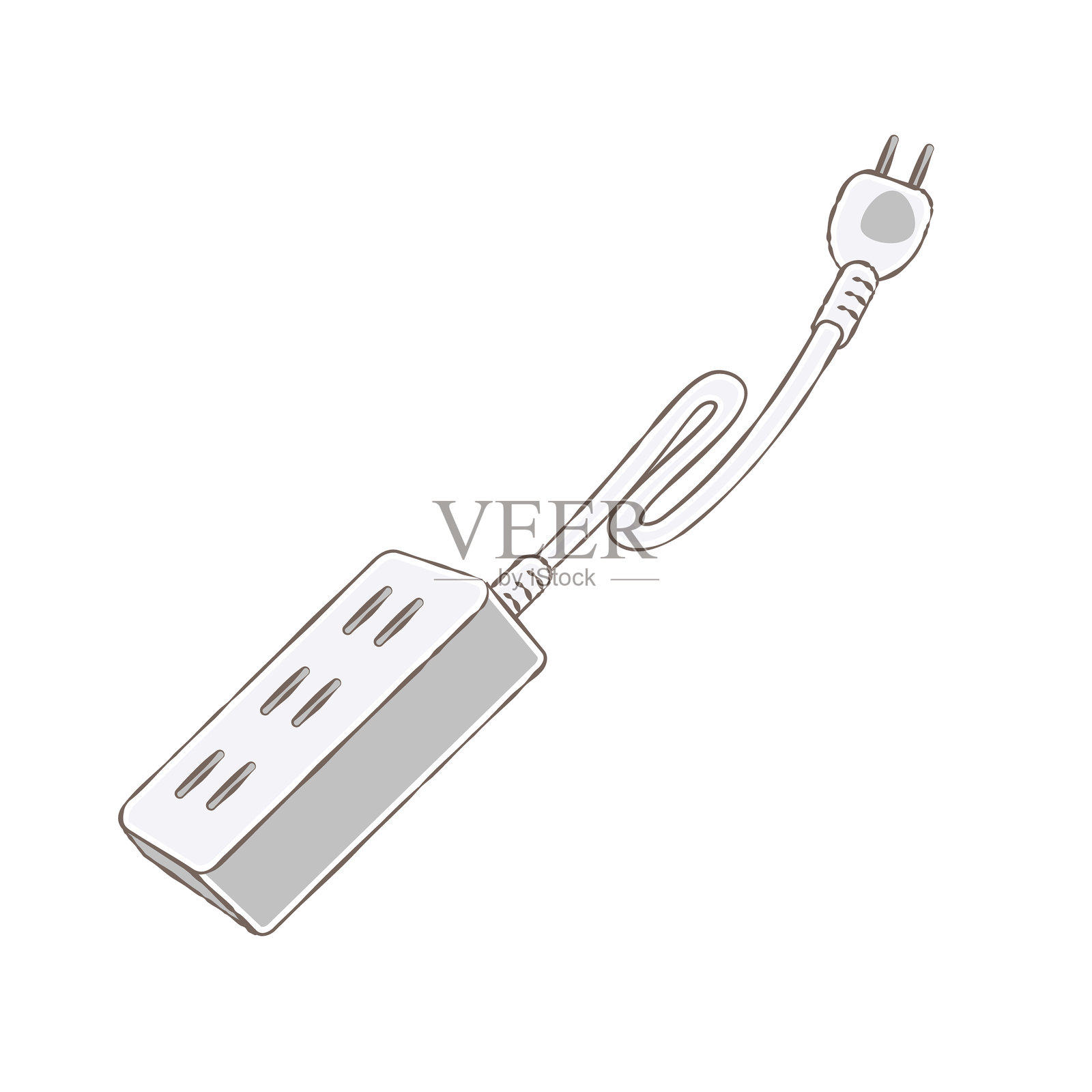 简单的插线板延长线插图插画图片素材