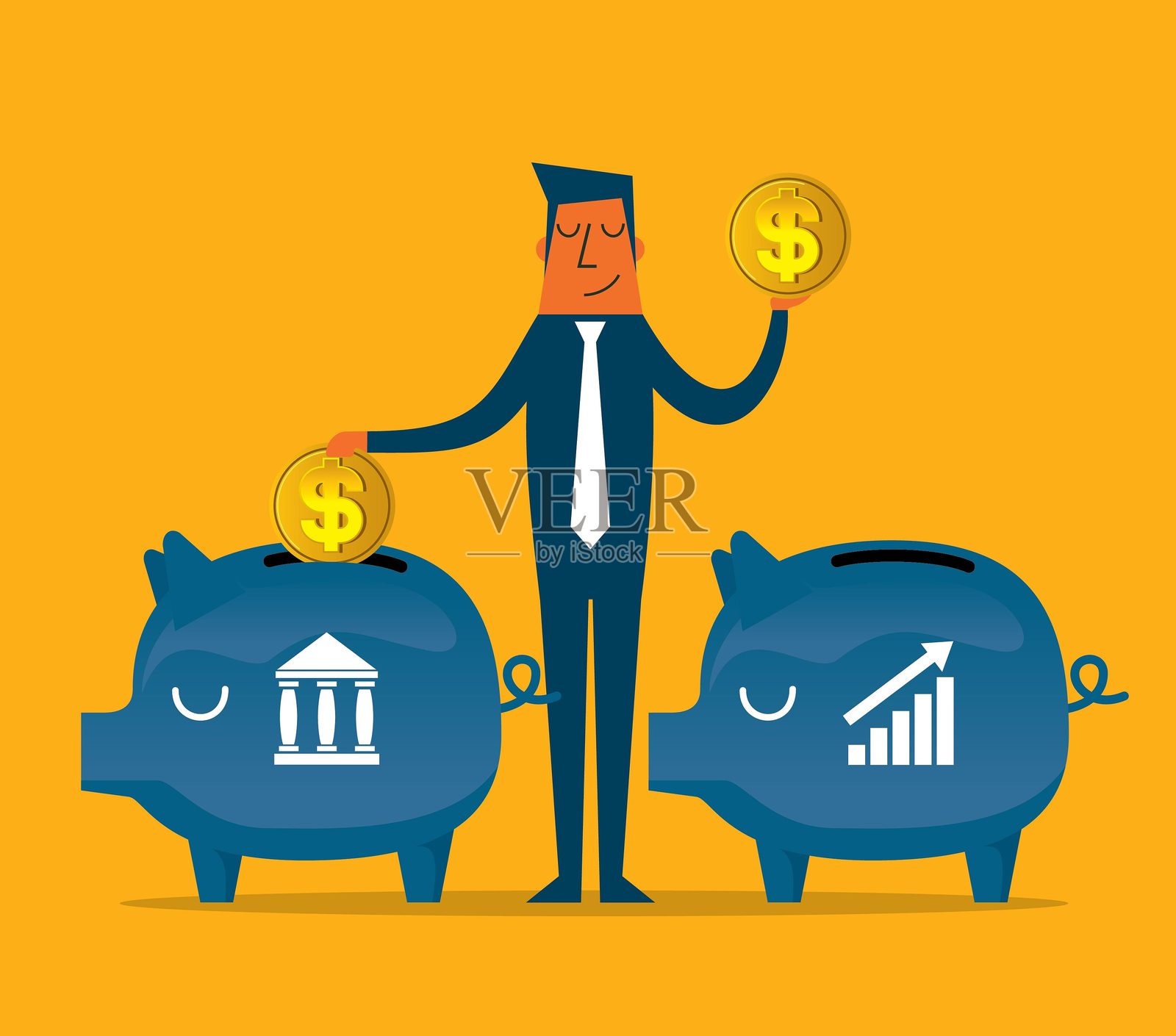 财务管理 - 商人插画图片素材