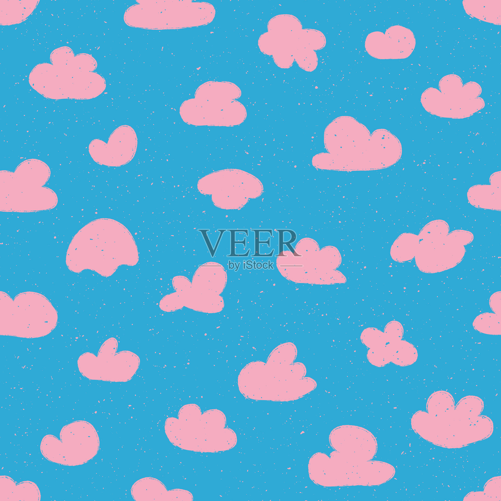 傍晚的云彩插画图片素材