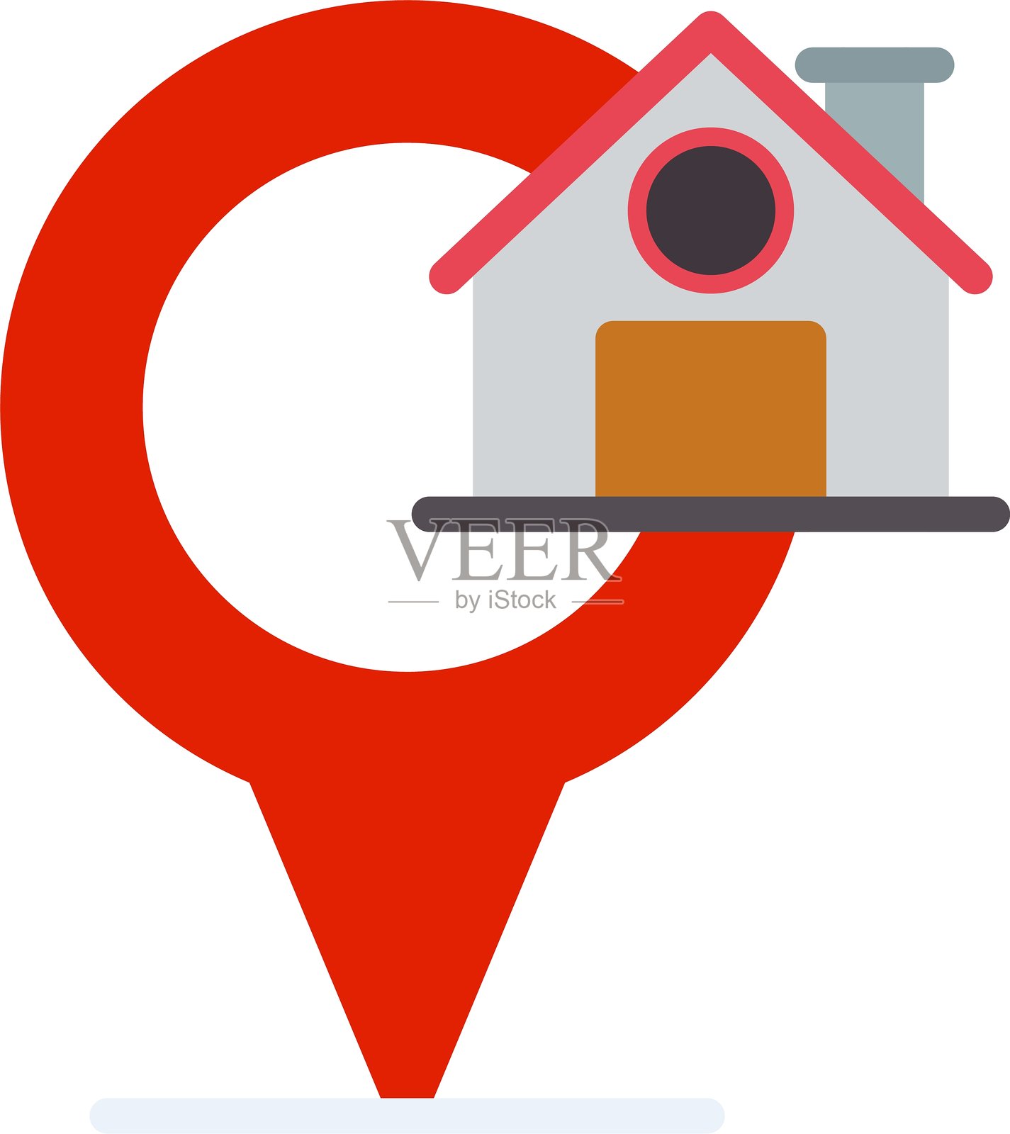 位置扁平化风格图标设计插画图片素材