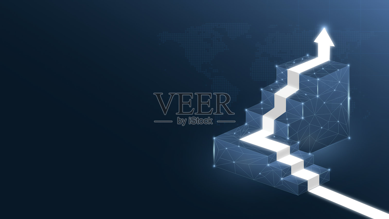 数字楼梯的概念图插画图片素材