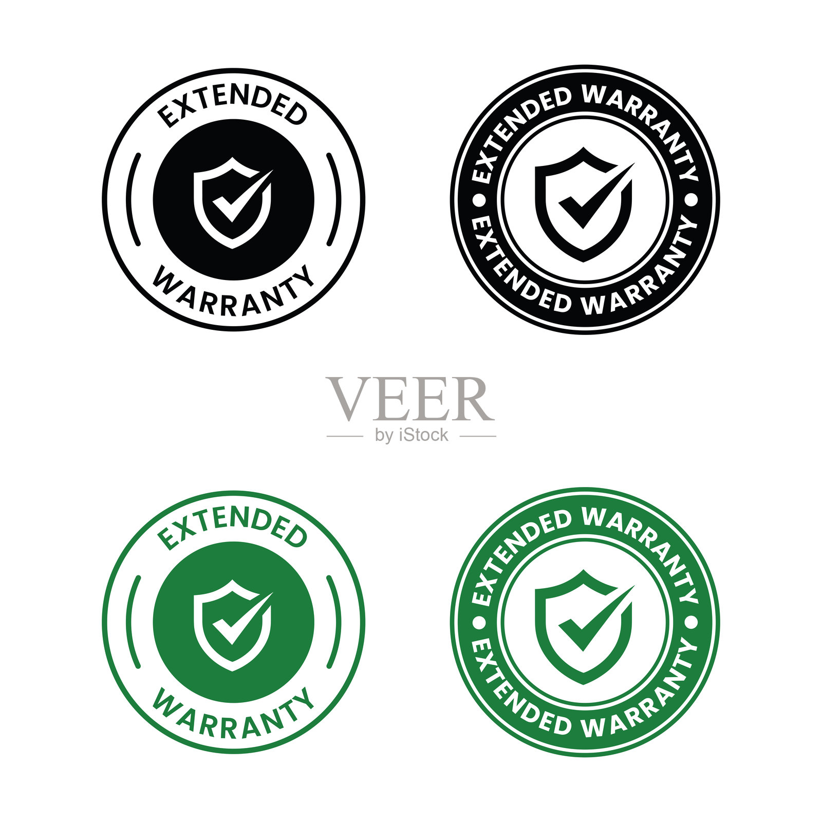 延保盾牌标志 保险服务 保障图标插画图片素材