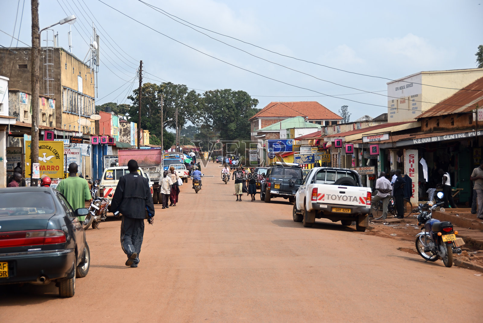 乌干达，姆巴莱街景。城市生活。非洲照片摄影图片