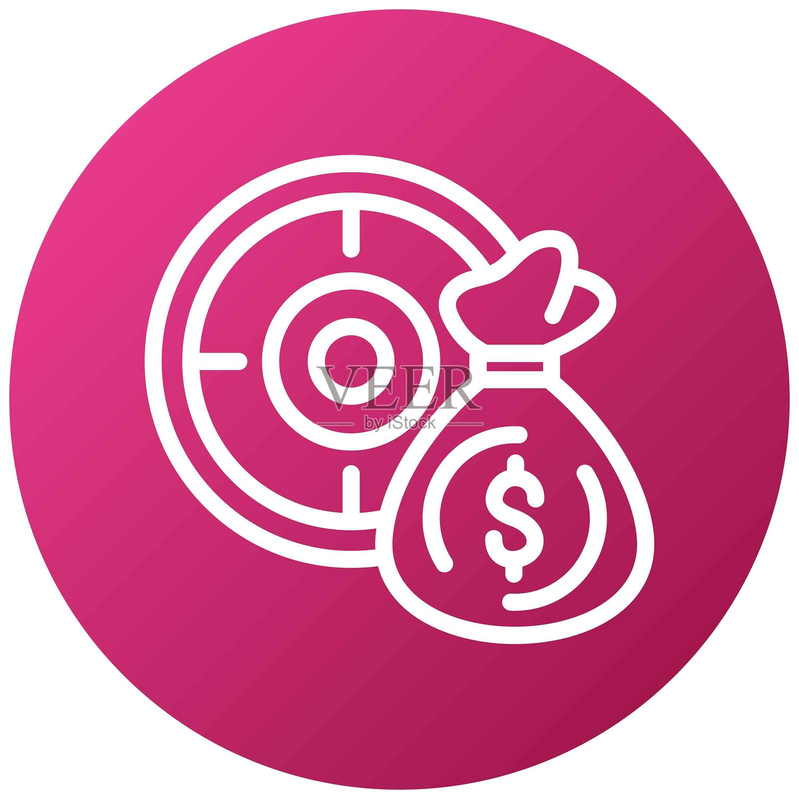 金融目标向量设计图标风格插画图片素材