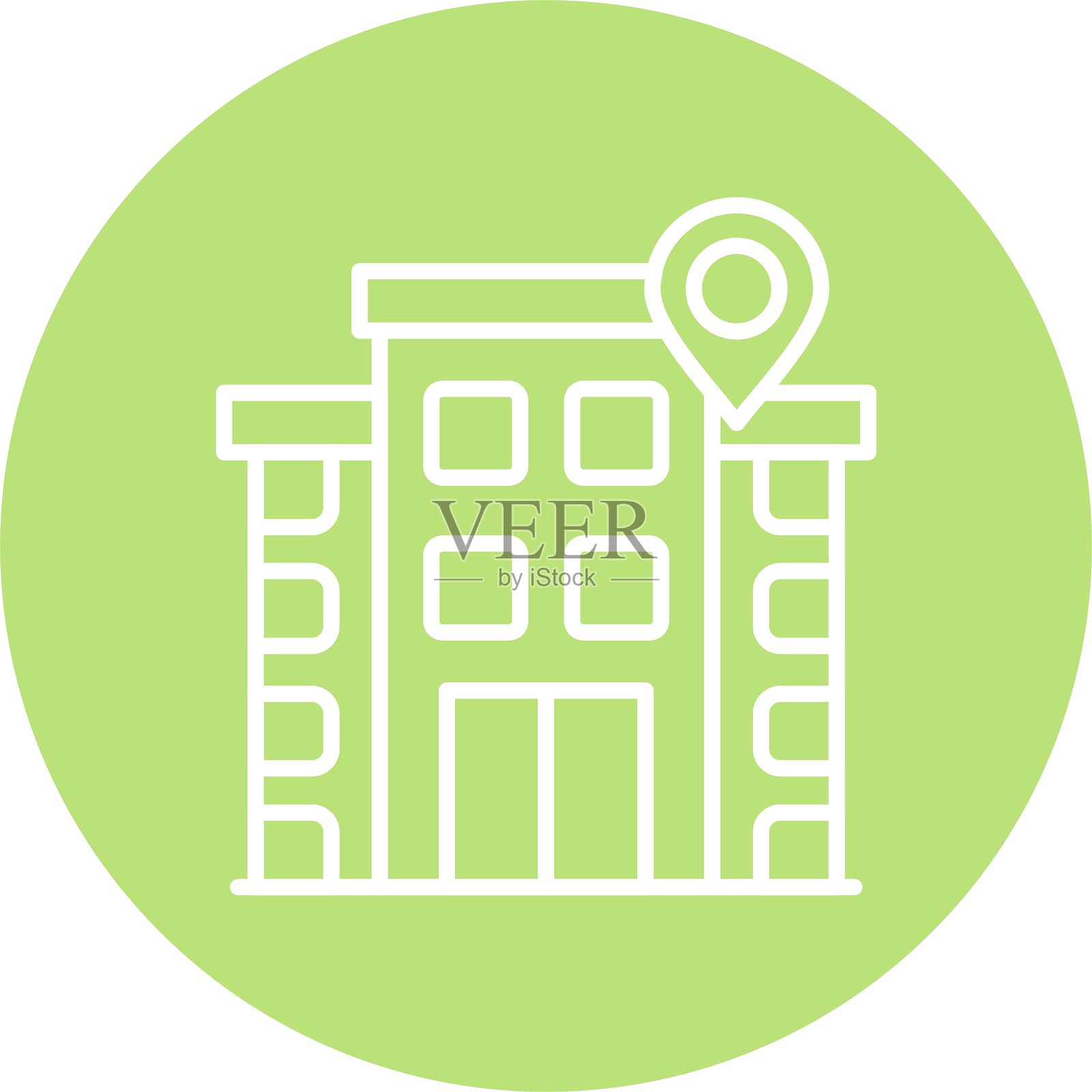 建筑位置图标矢量元素插画图片素材