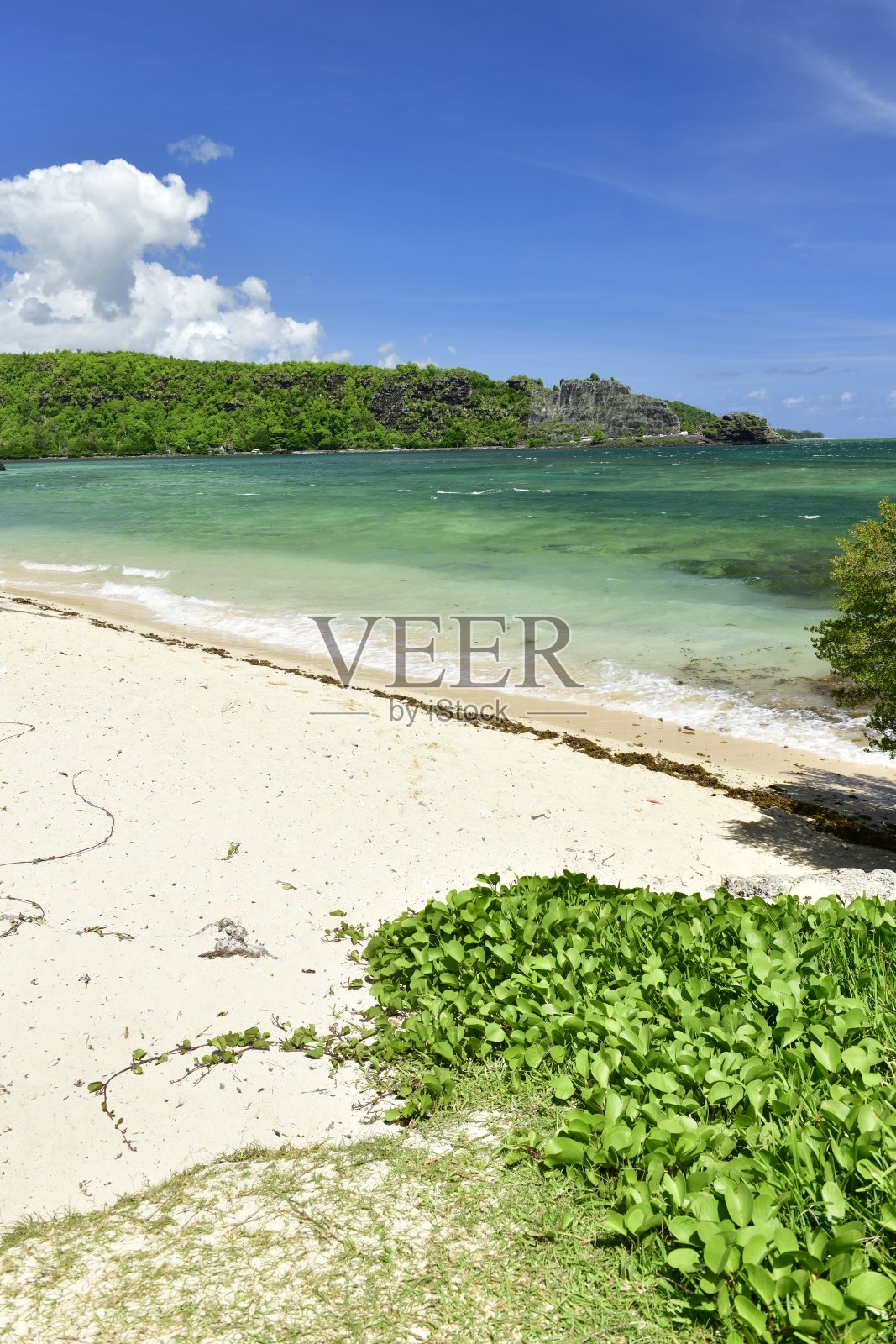 毛里求斯东非拉摩恩的草原海滩照片摄影图片