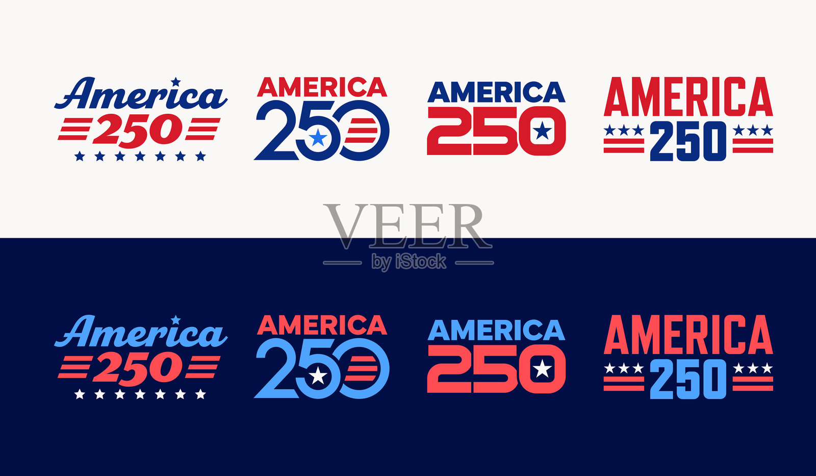 美国250周年纪念徽章插画图片素材