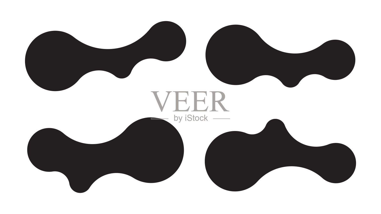 一组抽象的球状集合插画图片素材