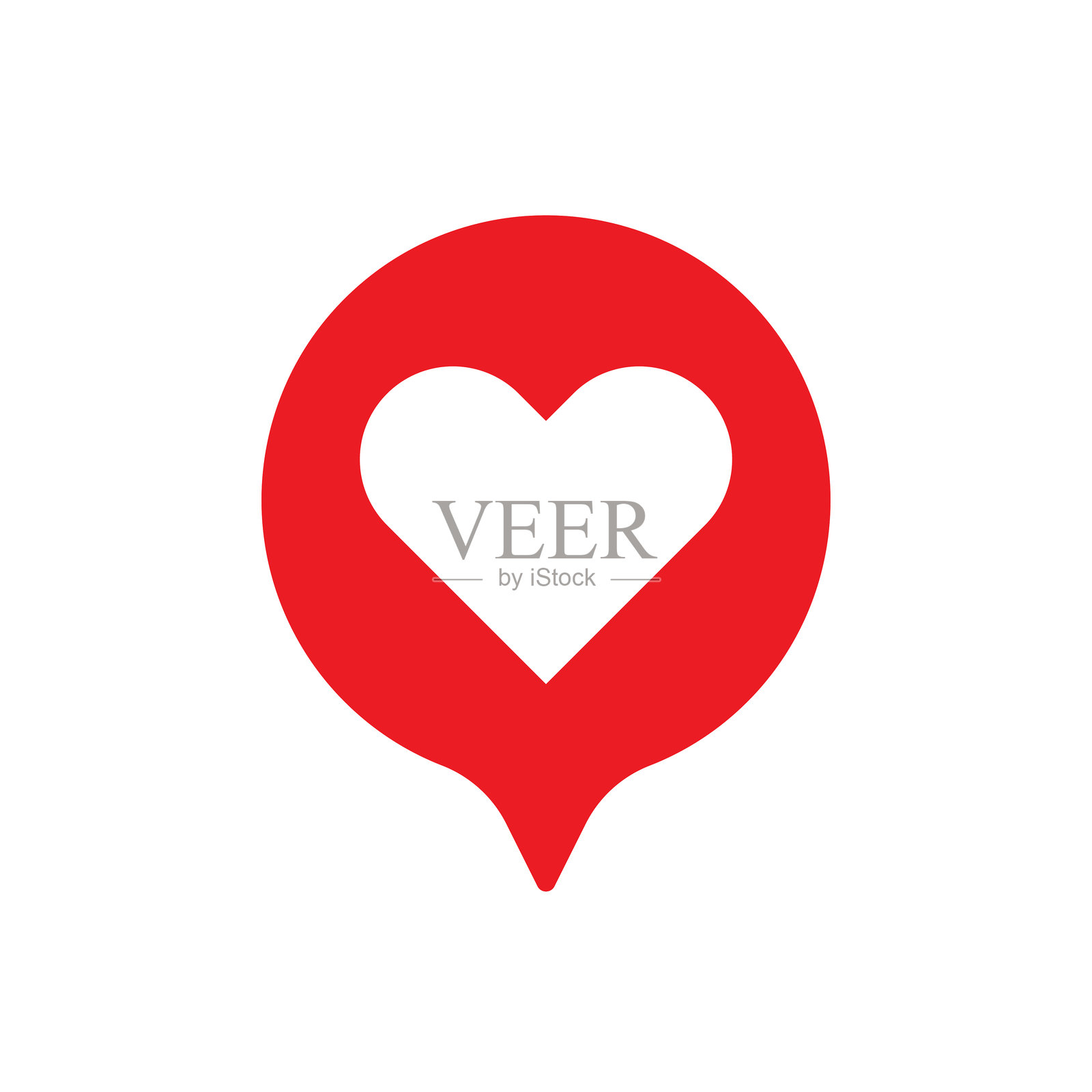 心形表情符号在对话气泡上插画图片素材