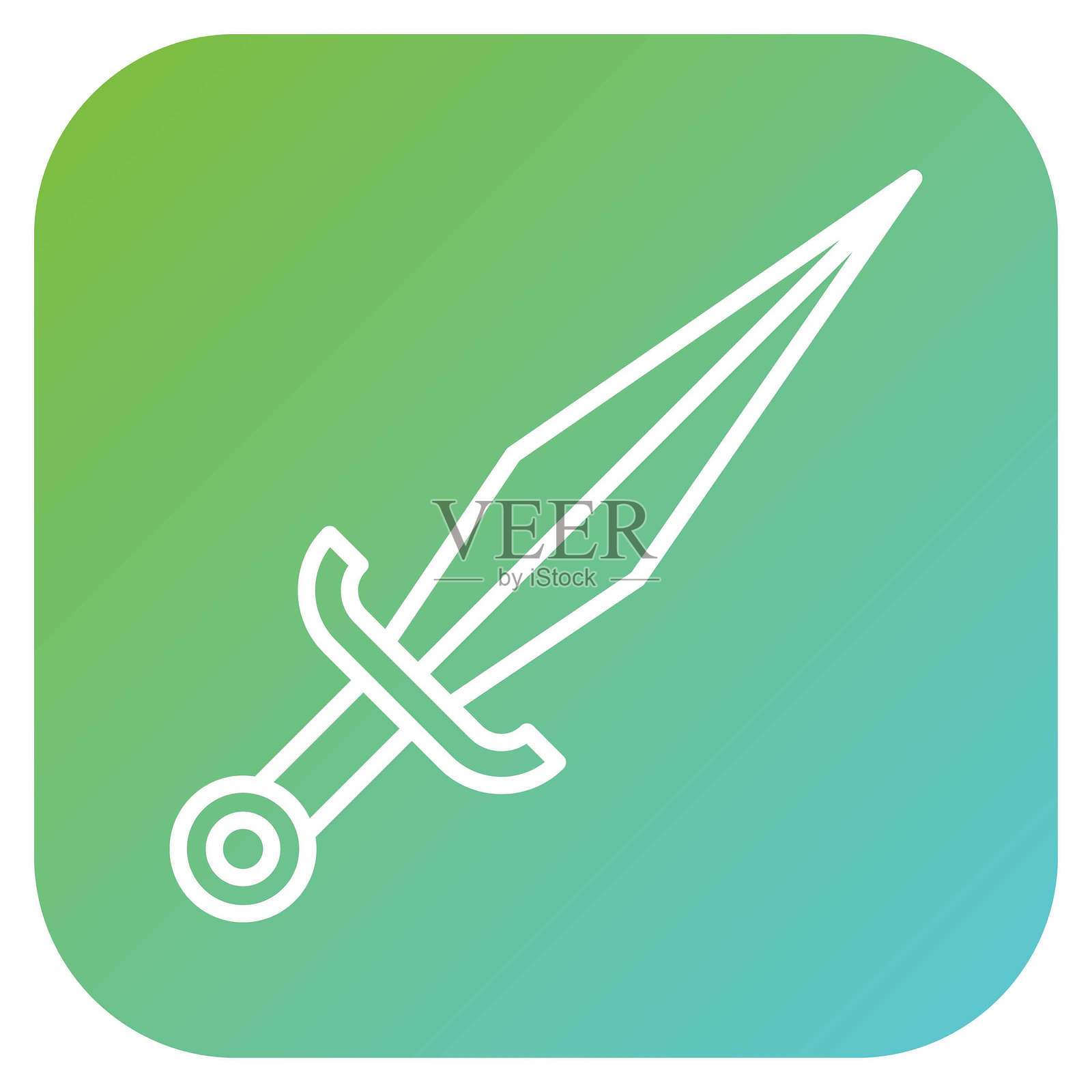 矢量设计的匕首图标风格插画图片素材