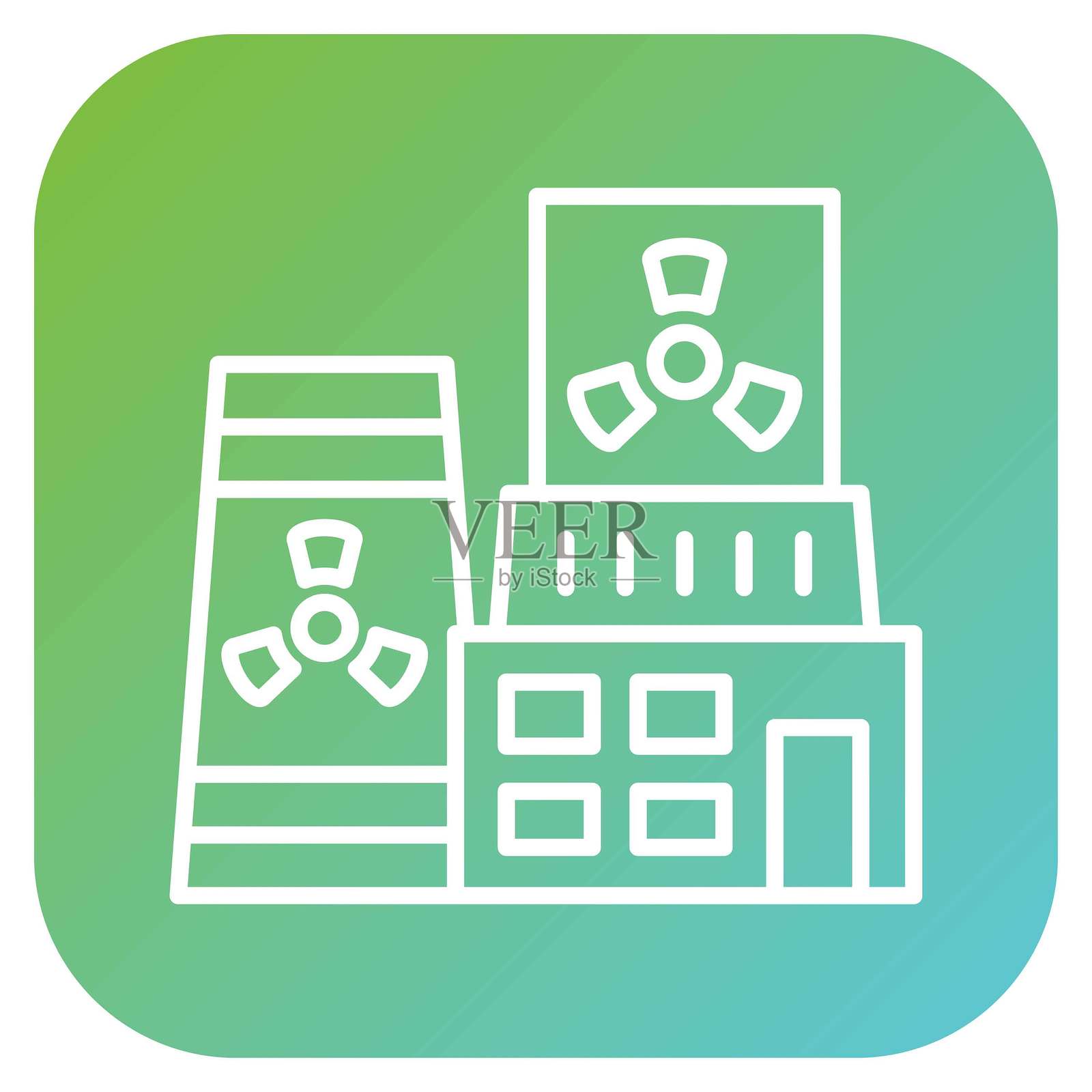 矢量核能图标设计风格插画图片素材