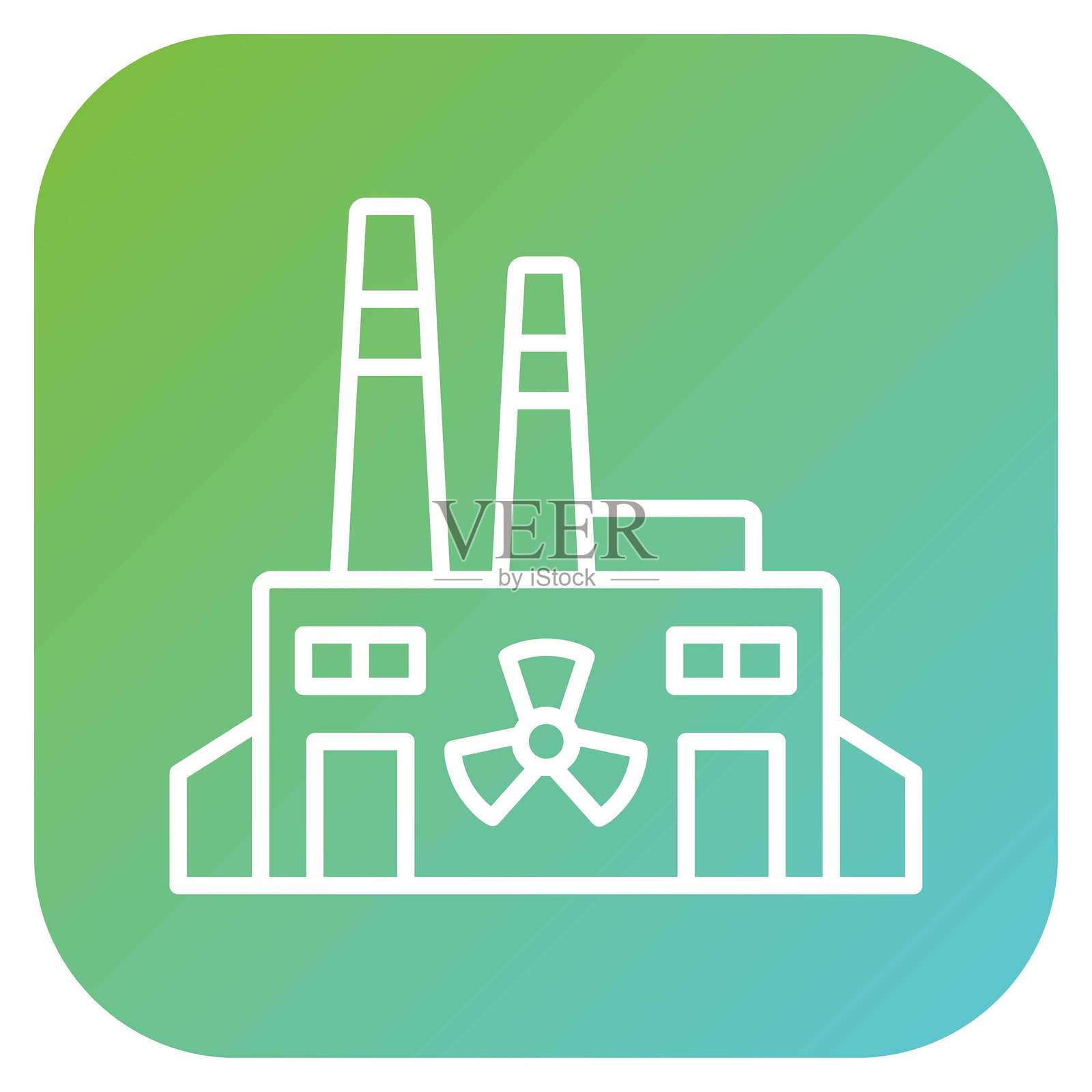 矢量设计核工厂图标风格插画图片素材