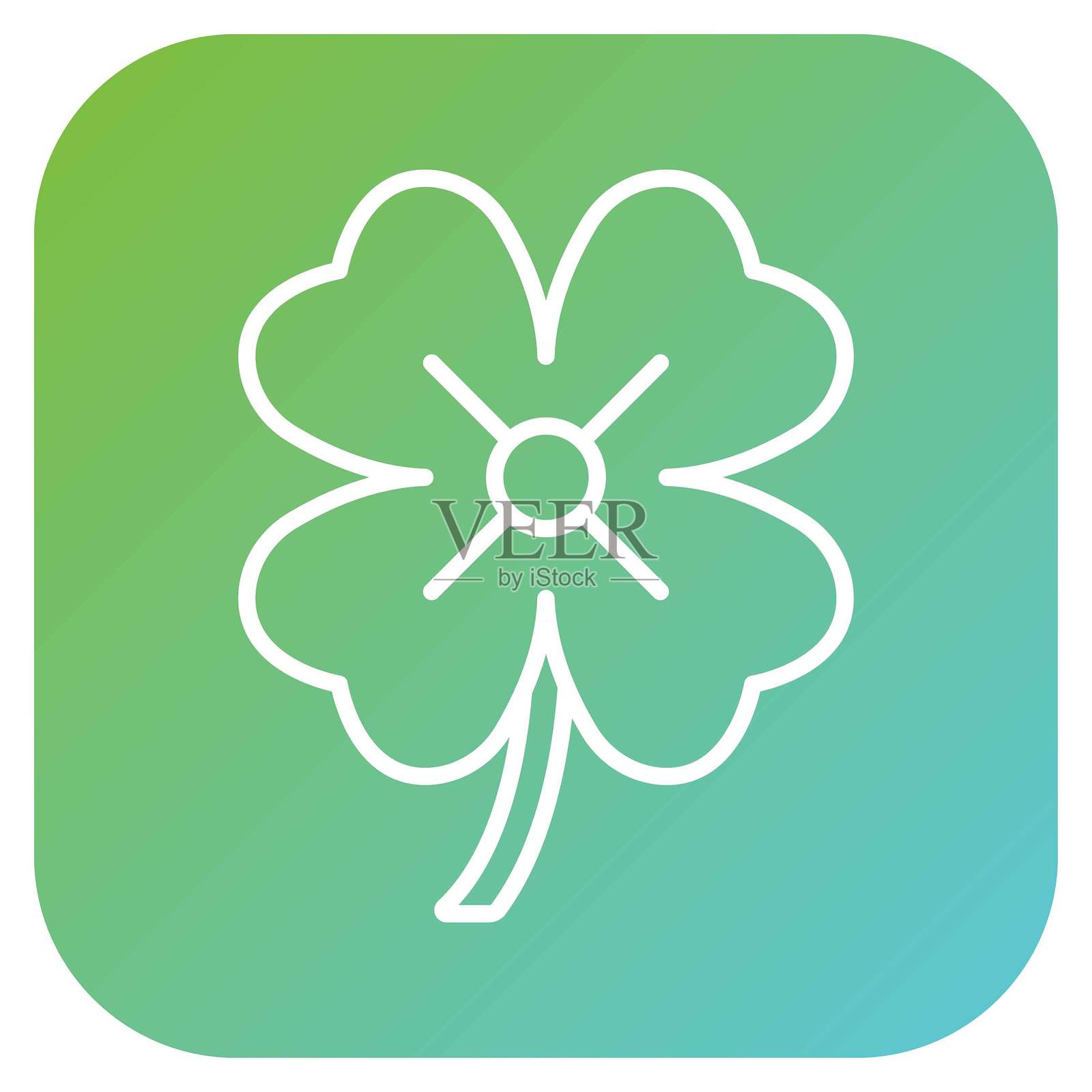 矢量设计三叶草图标风格插画图片素材