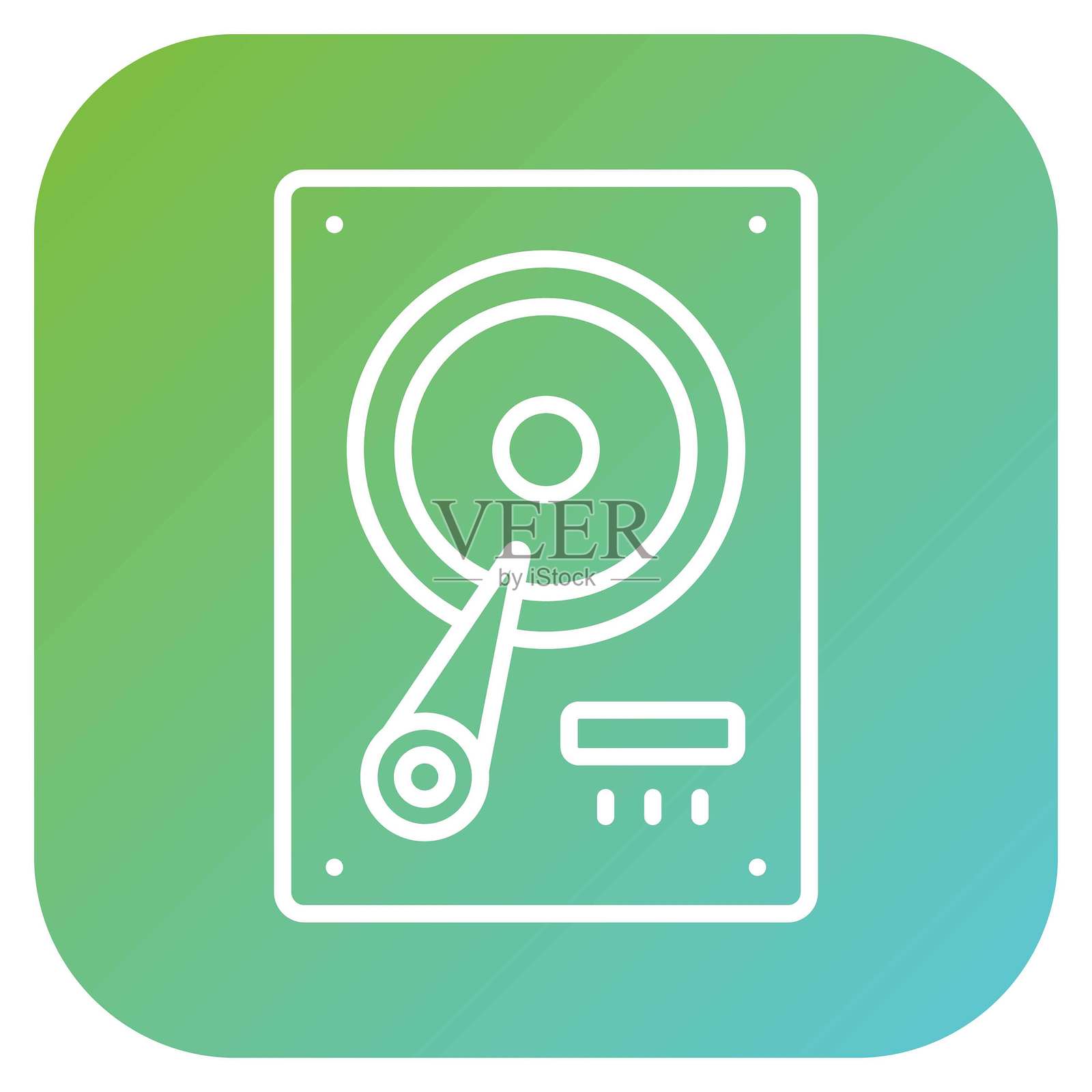 矢量硬盘图标风格插画图片素材