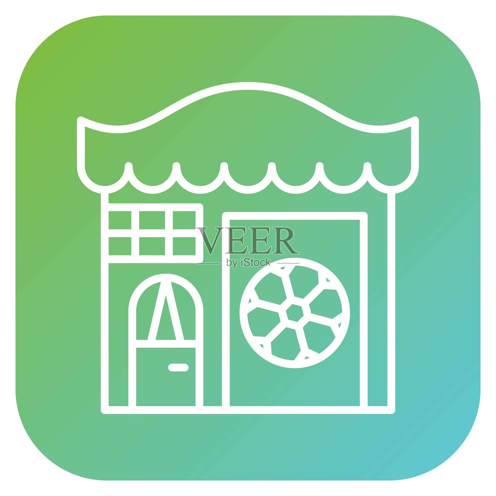 矢量运动用品商店图标风格插画图片素材