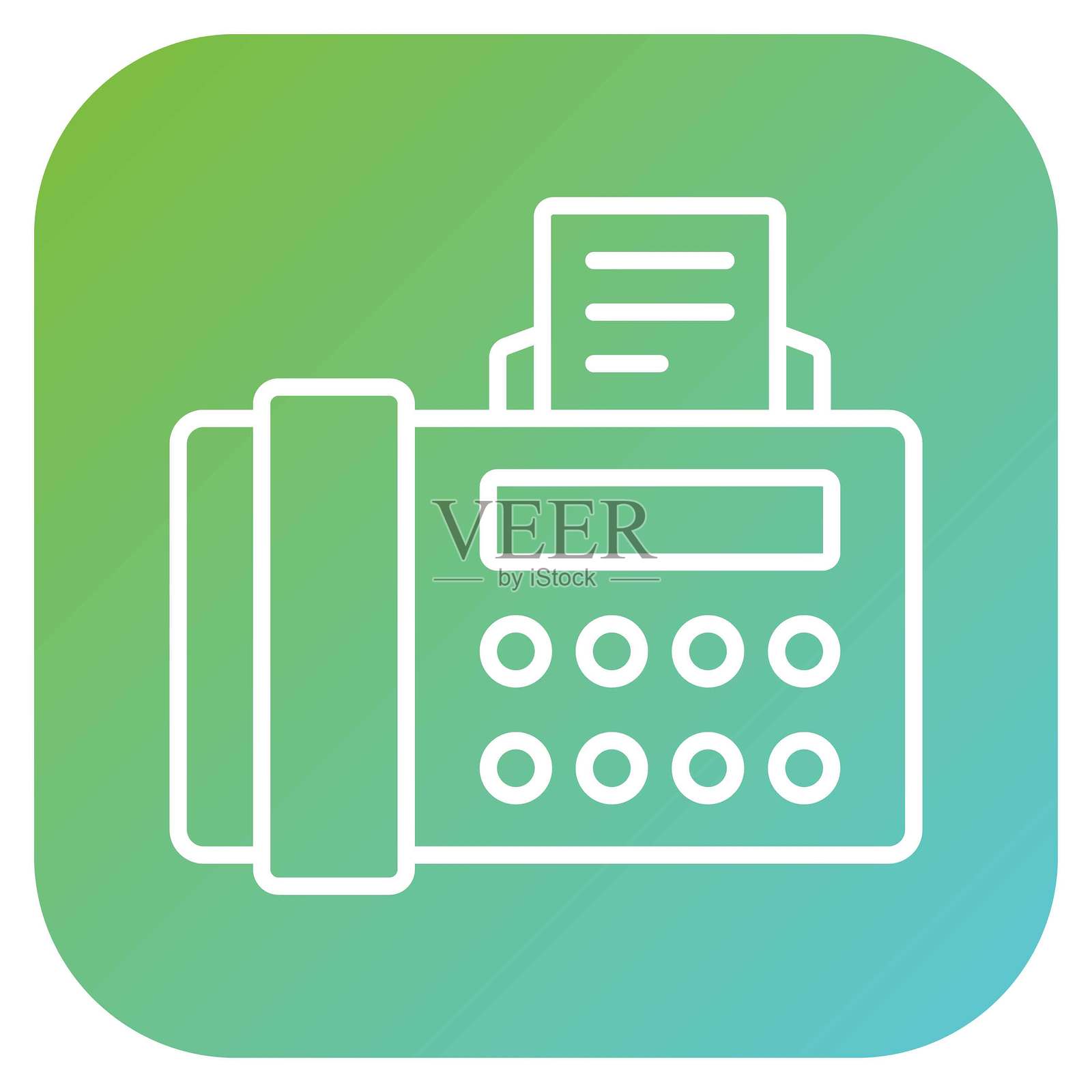 矢量传真图标设计风格插画图片素材