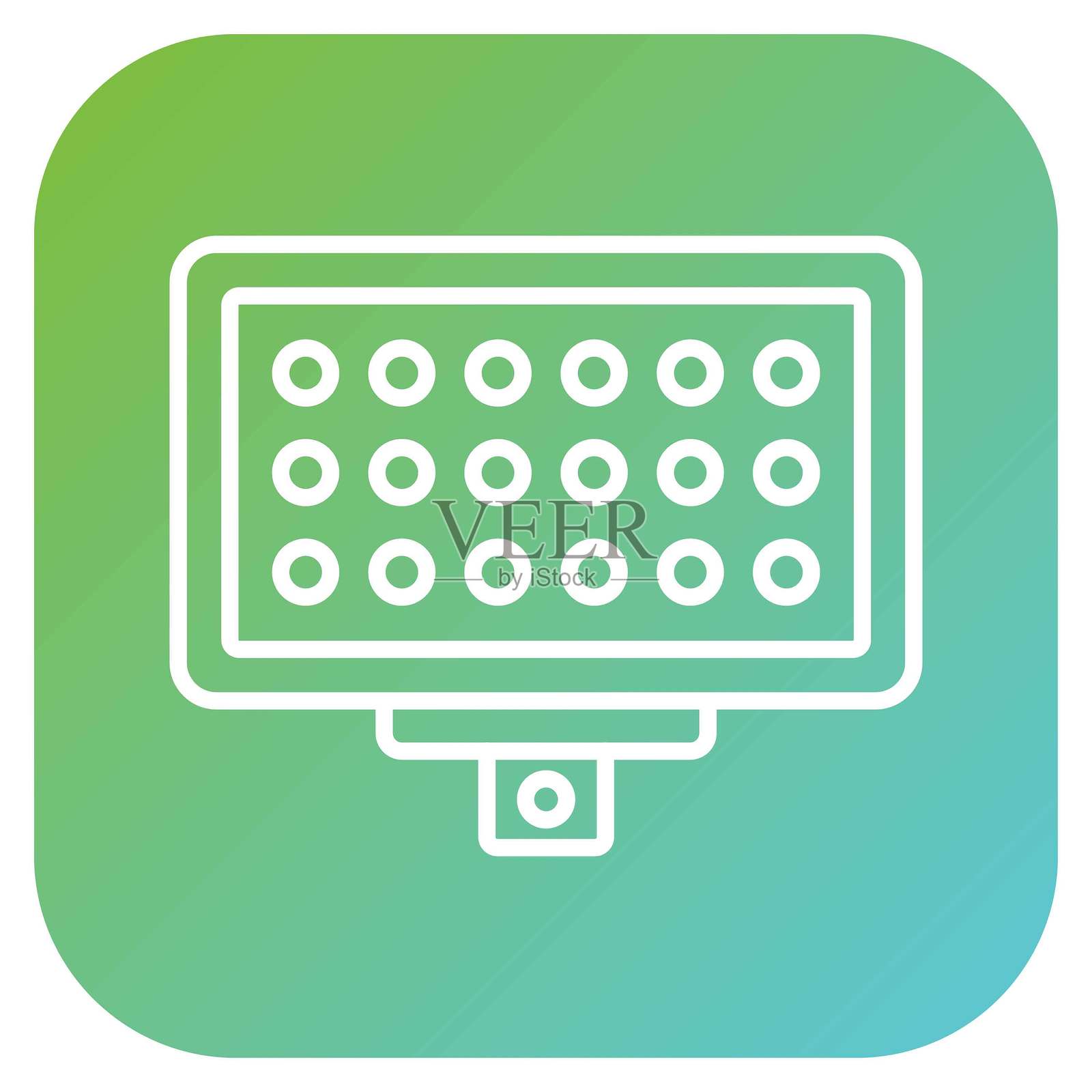 矢量设计LED面板图标风格插画图片素材